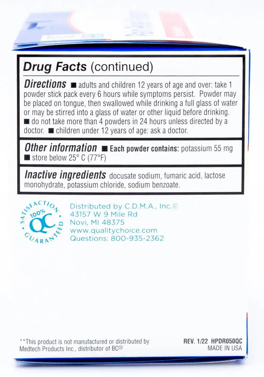 Quality Choice Fast Pain Relief Powder, Contains 50 Powder Packets for Rapid Pain Relief. Contains Aspirin & Caffiene Quality ChoiceAu supplements