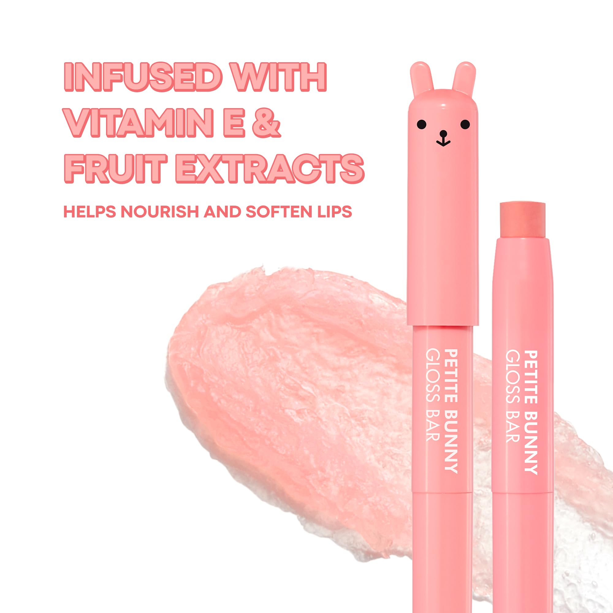 TONYMOLY Petit Bunny Lip Gloss – Easter Basket Stuffer, Cute Bunny Lip Crayon, Hydrating Korean Lip Gloss with Vitamin E for Soft, Juicy Cherry TONYMOLYAu supplements