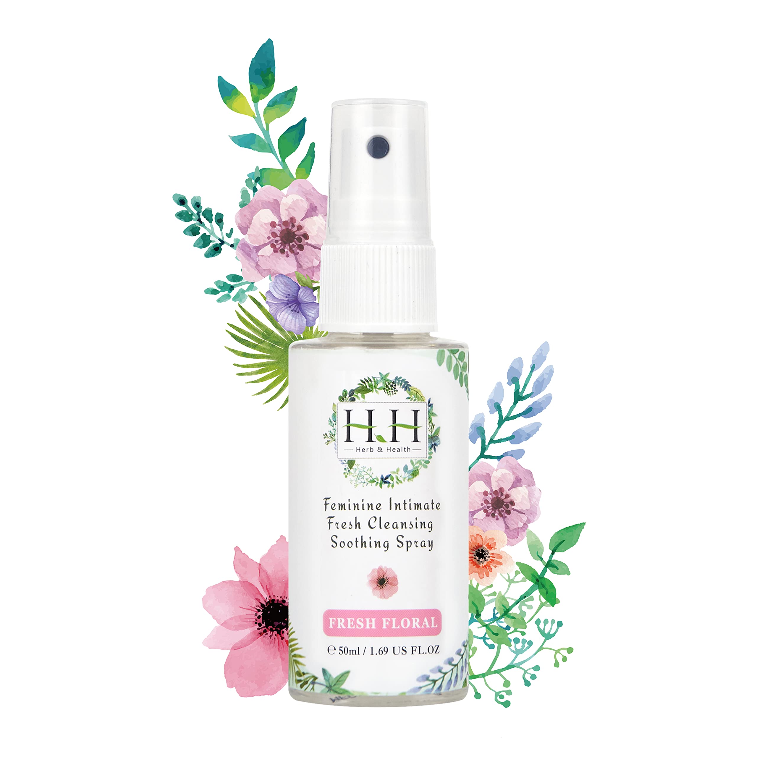 HH Herb&Health Feminine Deodorant Spray - Natural Essential Oil Intimate Soothing Mist - Floral HH Herb & HealthAu supplements
