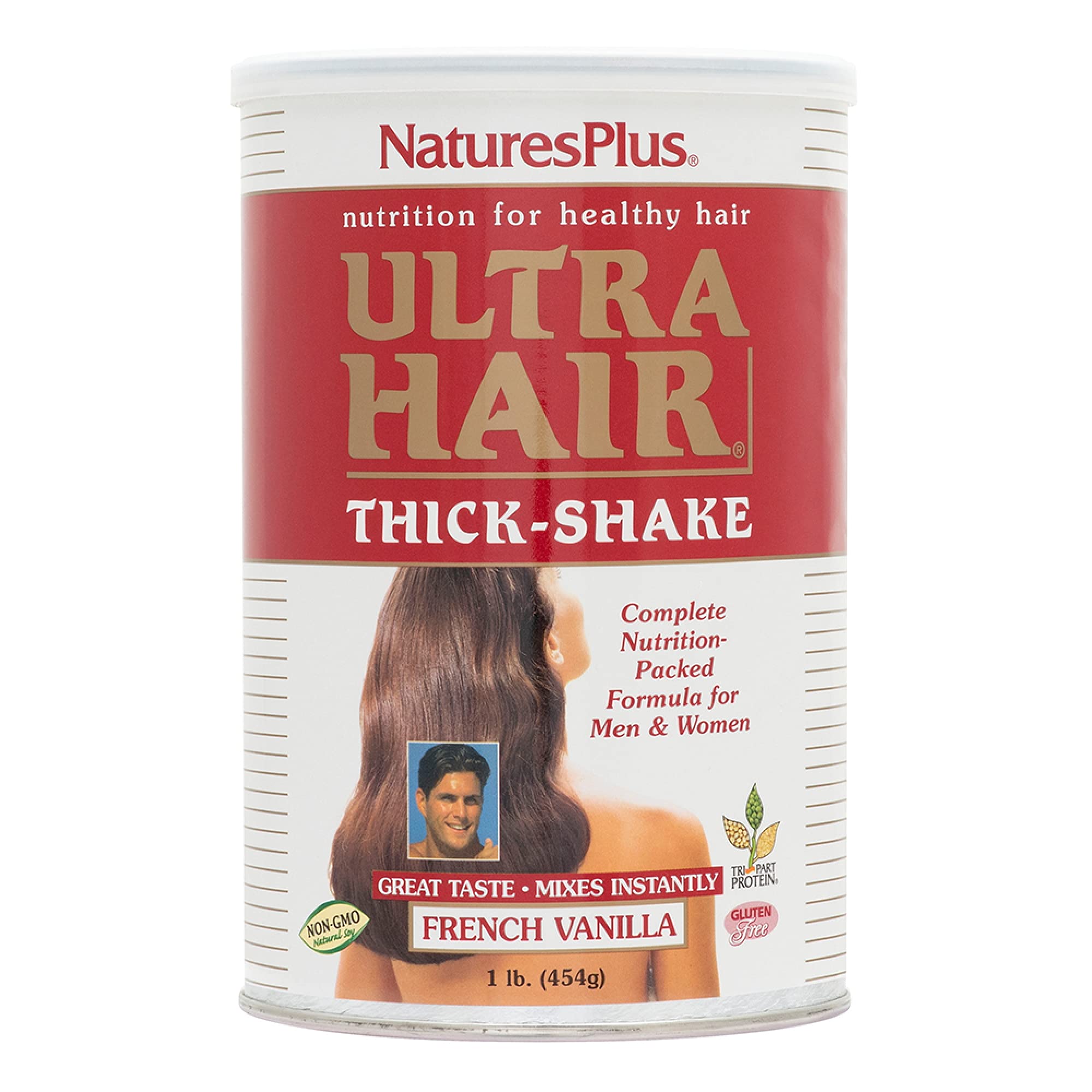 NaturesPlus Ultra Hair Thick Shake - 1 lb - French Vanilla Flavor - Hair Protein Powder for Healthy Growth - With Biotin & Amino Acids - Non-GMO, Gluten-Free - 16 Servings NaturesPlusAu supplements
