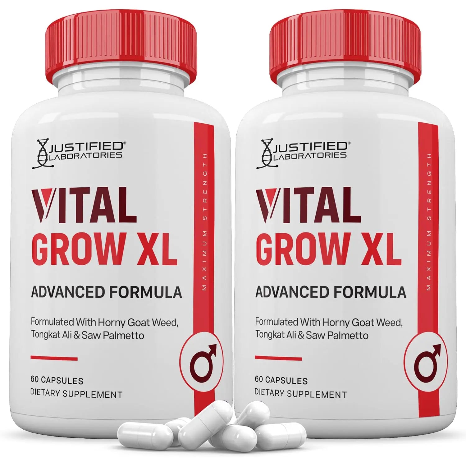 (2 Pack) Vital Grow XL Pills 1484MG Advanced Formula Proprietary Blend for Men 60 Capsules Justified LaboratoriesAu supplements
