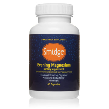 Smidge® Evening Magnesium Capsules, 60 ct. Pure, Non-GMO Magnesium Supplement to Support Rest & Relaxation. SmidgeAu supplements