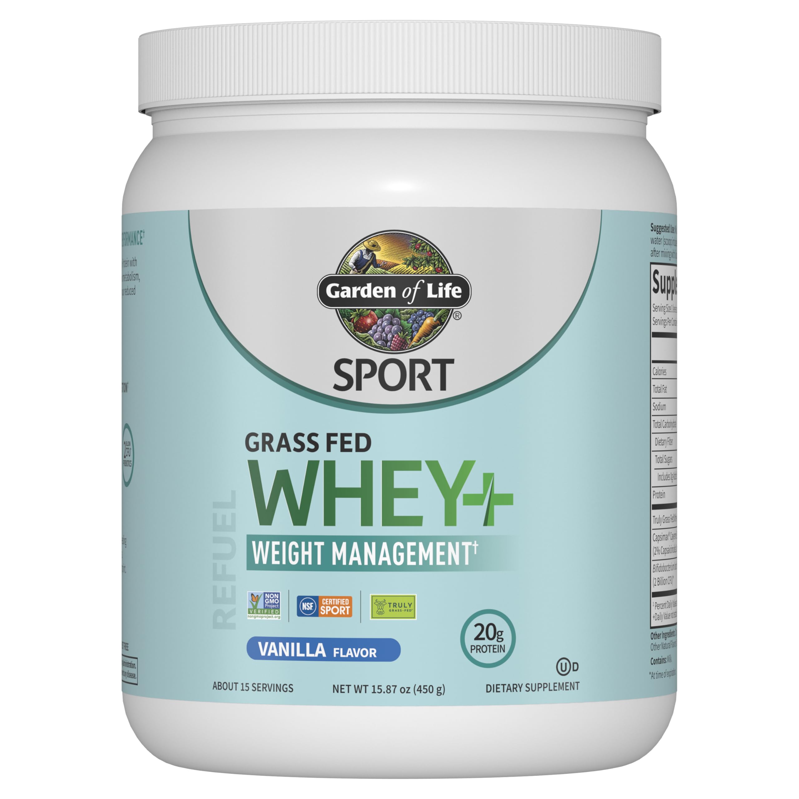 Garden of Life Sport Whey Plus Weight Management with Amino Energy - 20g of Grass Garden of LifeUS supplements