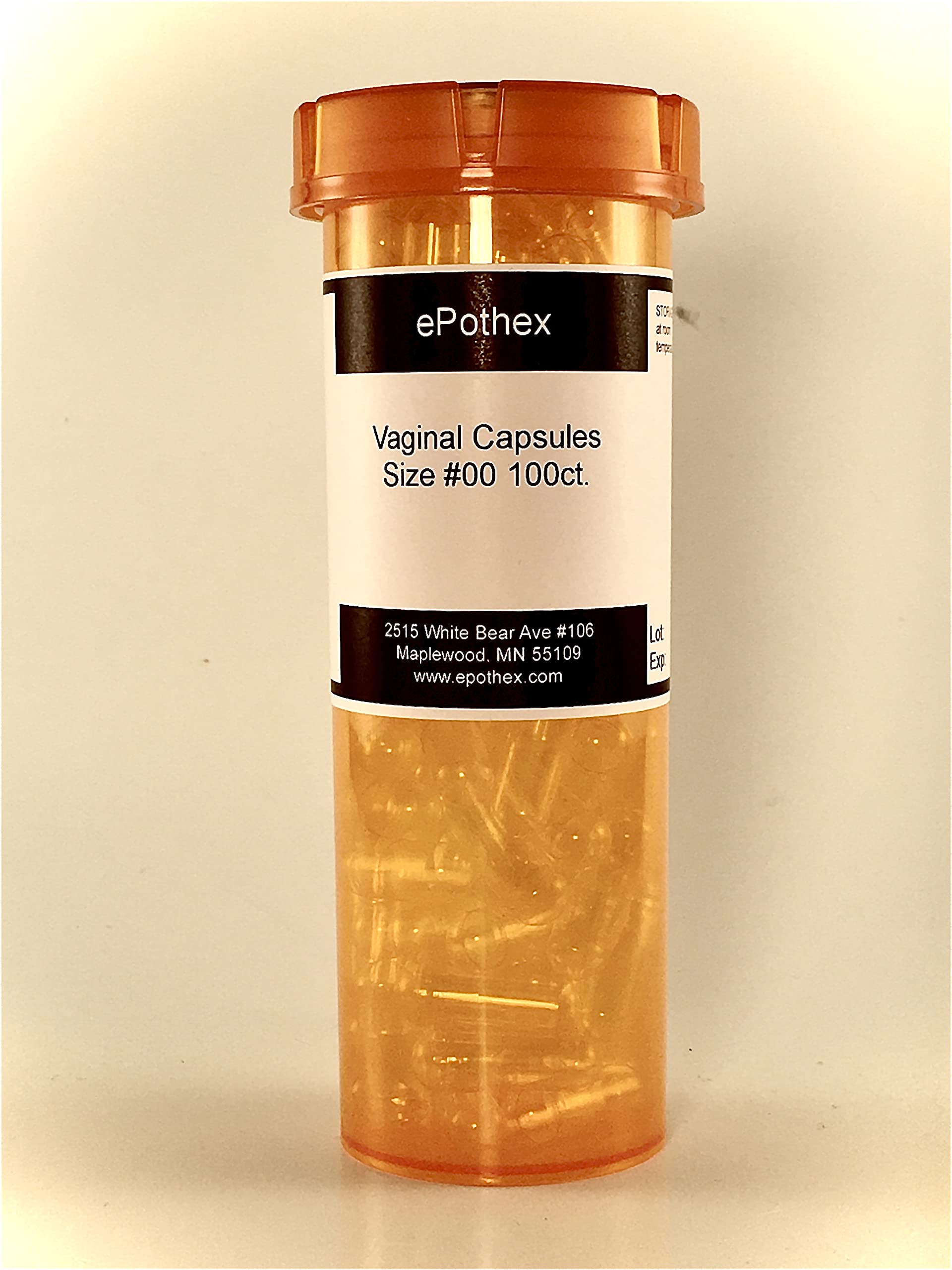 EPOTHEX Vaginal Capsule Suppositories - 100ct - Empty Non-Seperated- Great for Boric Acid and Vaginal Probiotics EPOTHEXUS supplements