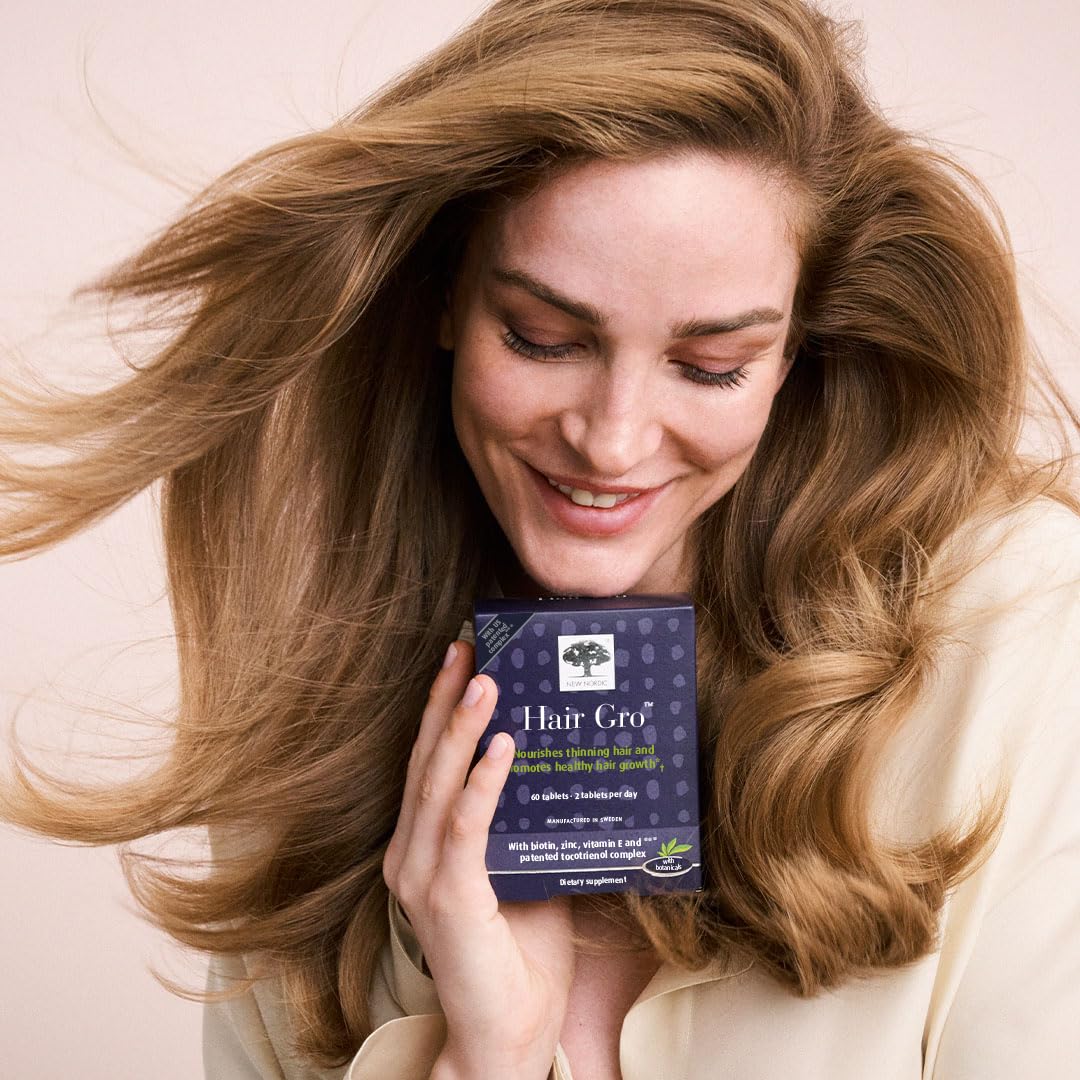 NEW NORDIC Hair & Eye Support Tablets Bundle, Hair GRO Natural Hair Growth and Blue Berry Eye Vitamin Supplements NEW NORDICAu supplements