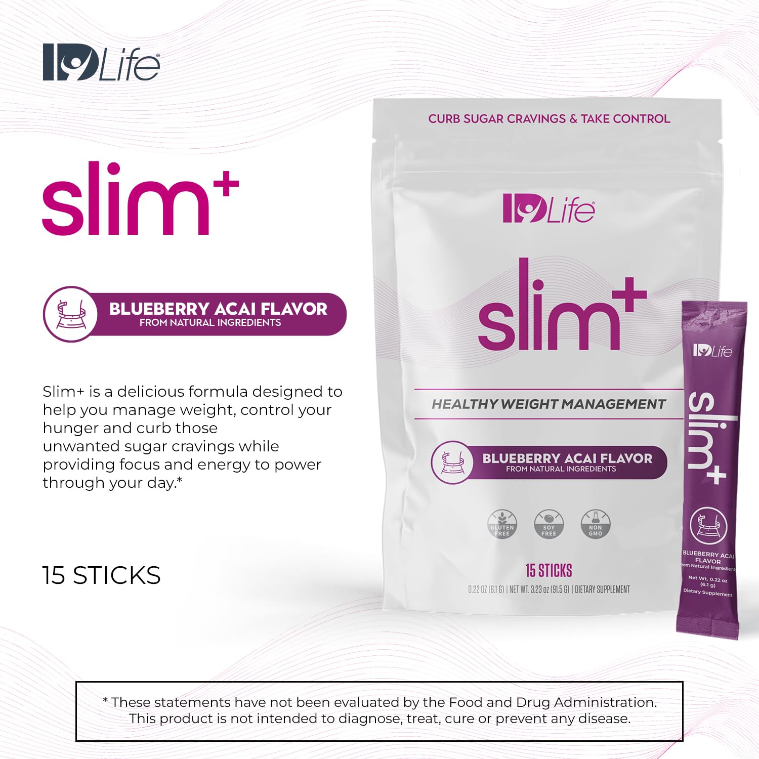 IDLife Slim+ - Weight Management Supplement - Easy to Prepare Delicious Blueberry Acai IDLifeUS supplements