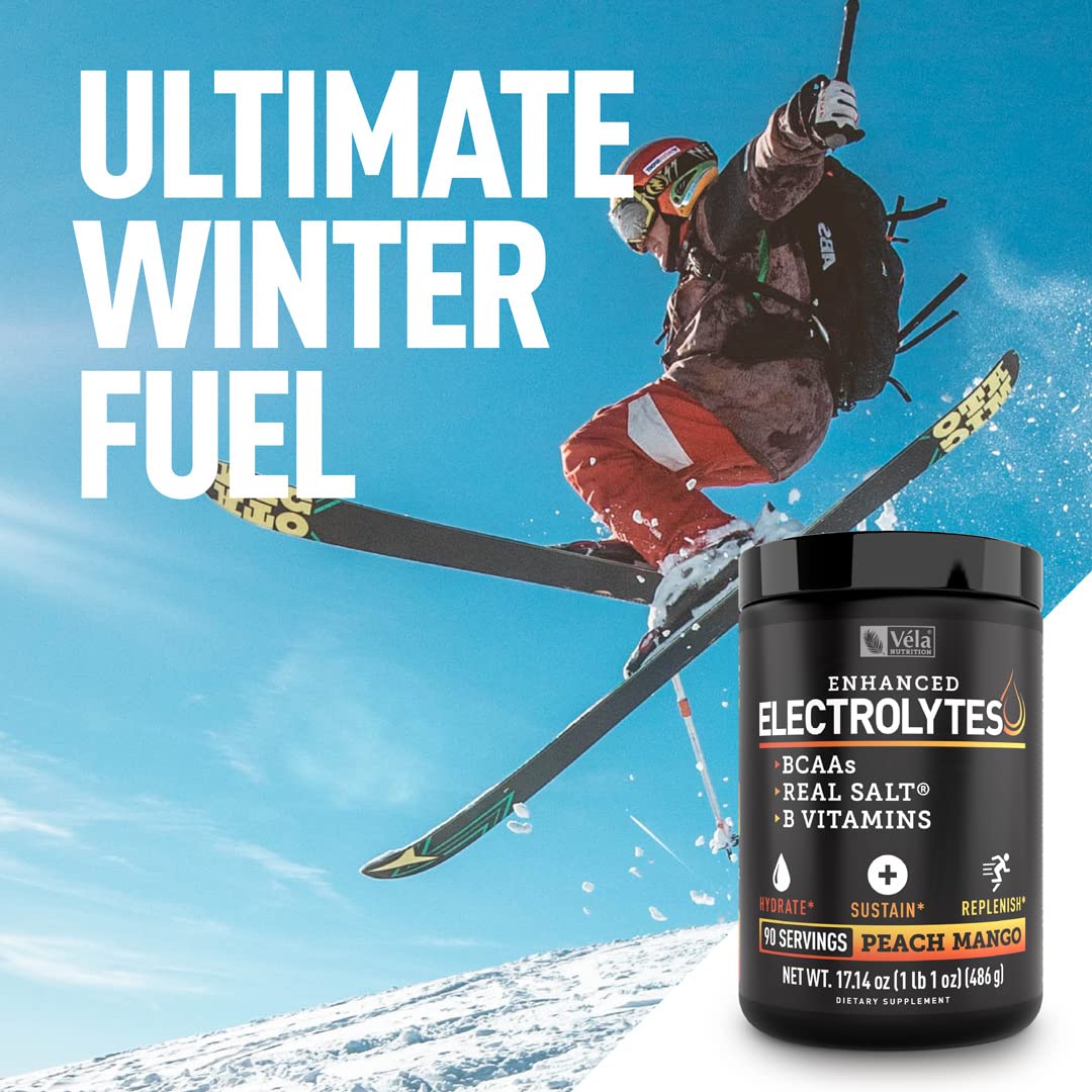 Enhanced Electrolyte Powder (Peach Mango | 90ct.) + BCAA, B-Vitamins & Real Salt Zeal NaturalsUS supplements
