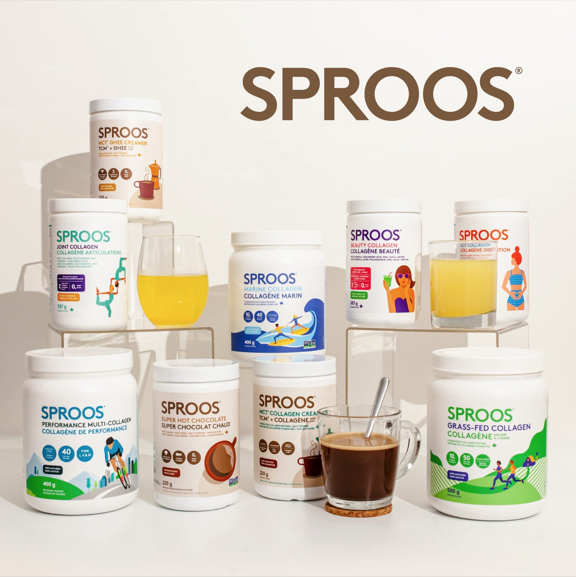 SPROOS - MCT Collagen Creamer - Beverage Powder - Hydrolised Collagen Peptides & MCT Powder - Healthy Fats SPROOSAu supplements