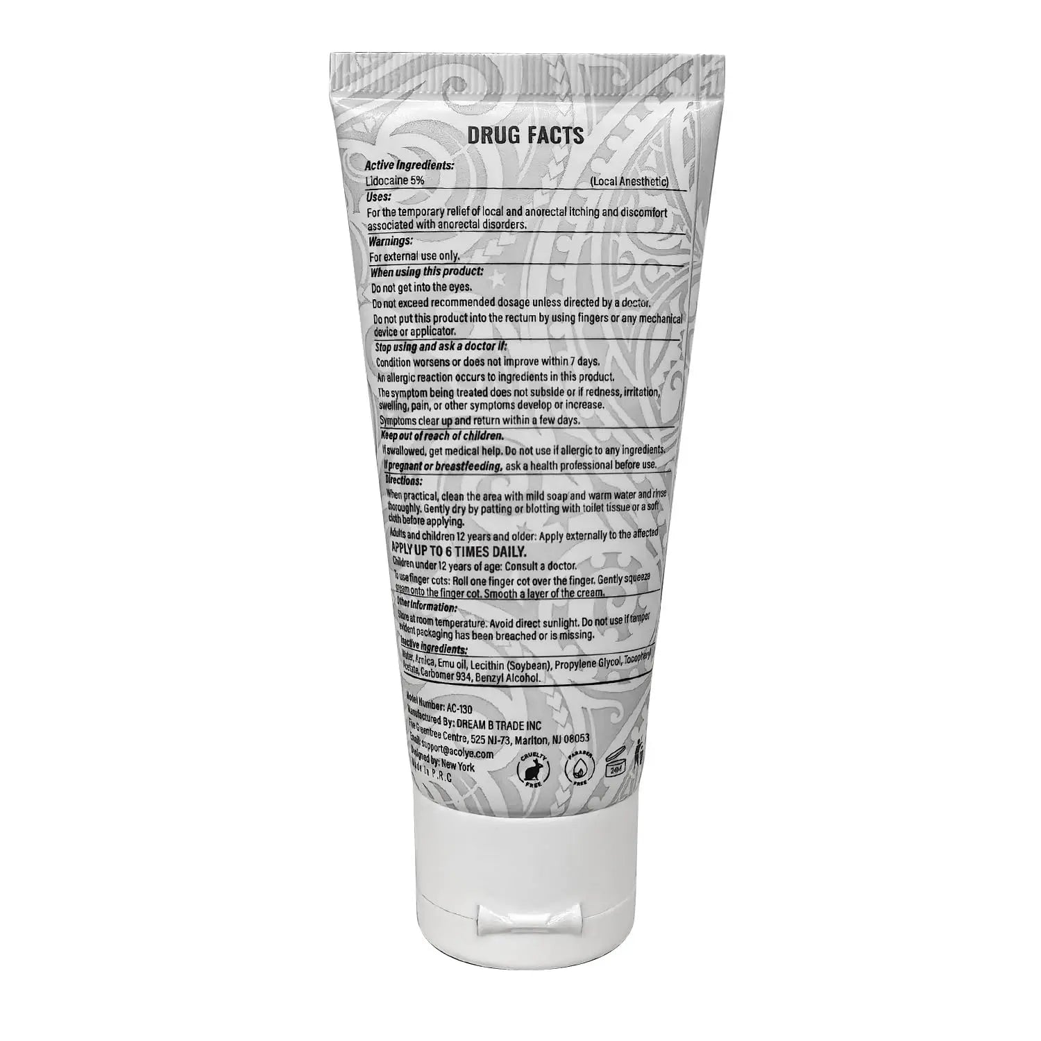 Acolye Numbing Cream Maximum Strength : 5% Lidocaine Topical Anesthetic - Extra Strength 5X Numbing with Menthol Arnica and Emu Oi (2 Fl Oz, Mint Flavor) AcolyeAu supplements