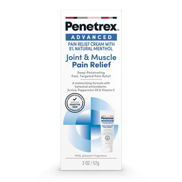 Penetrex Advanced Joint & Muscle Pain Relief Cream, 2 Oz - Natural Menthol 5% External Analgesic with A Blend of Antioxidants: Arnica, Peppermint Oil & Vitamin C PenetrexAu supplements