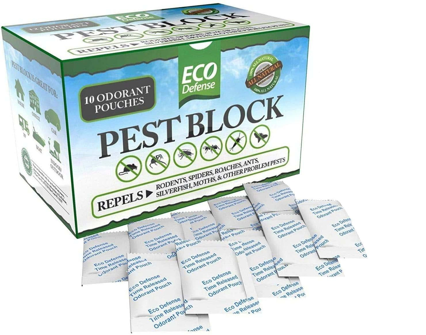 Eco Defense Pest Control Pouches - All Natural - Repels Rodents, Spiders Eco DefenseUS supplements