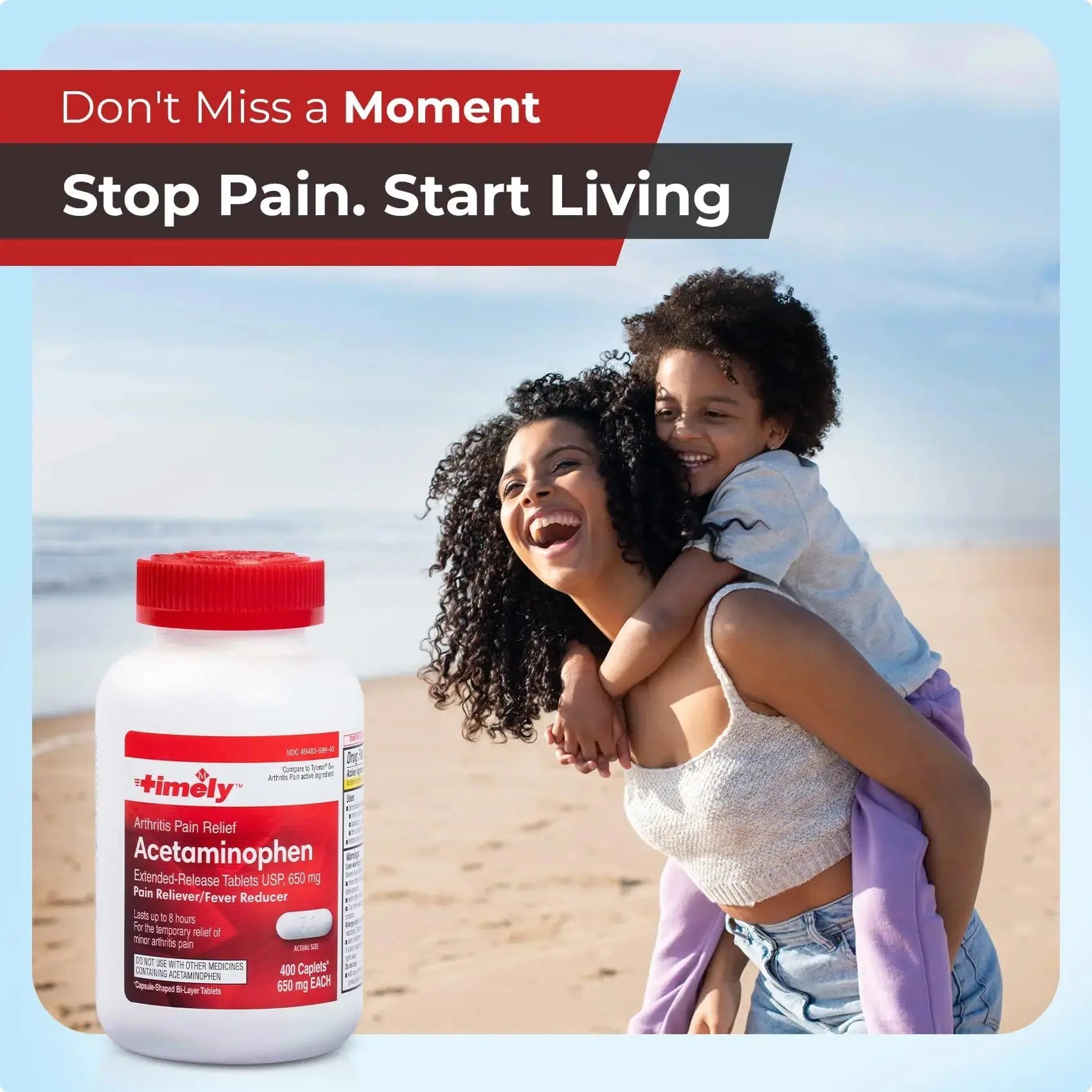 TIME-Cap Labs 400 Caplets Extended Release Acetaminophen 650mg - Pain Reliever & Fever Reducer for Adults, Helps with Headaches, Backaches, Muscle Pain, Toothaches, Arthritis & Menstrual Cramps TIME-CAP LABS, INC.Au supplements