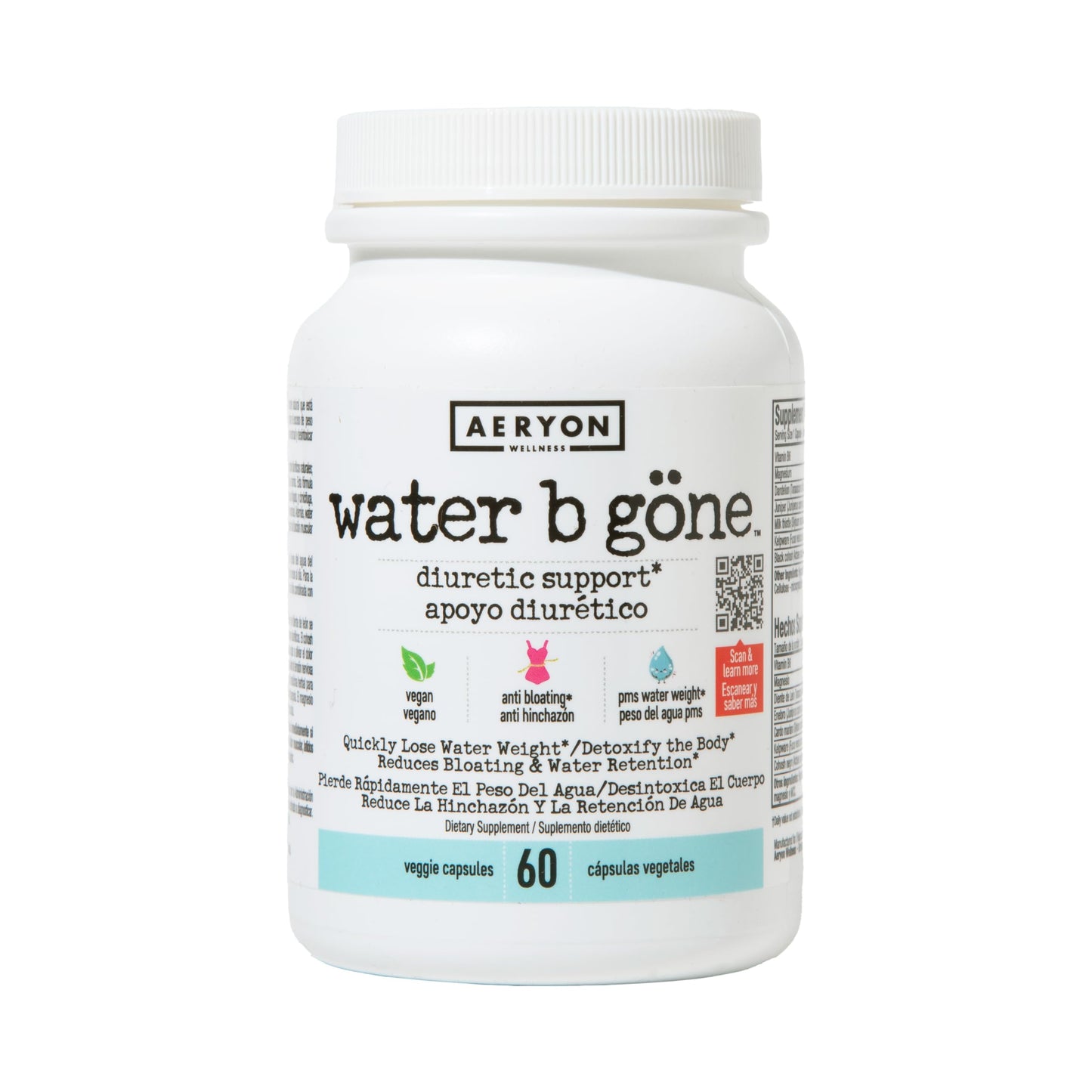 Water B Gone – Diuretic Pills for Women – Reduce Water Retention and Bloating – Find PMS Aeryon Ashlie WellnessUS supplements