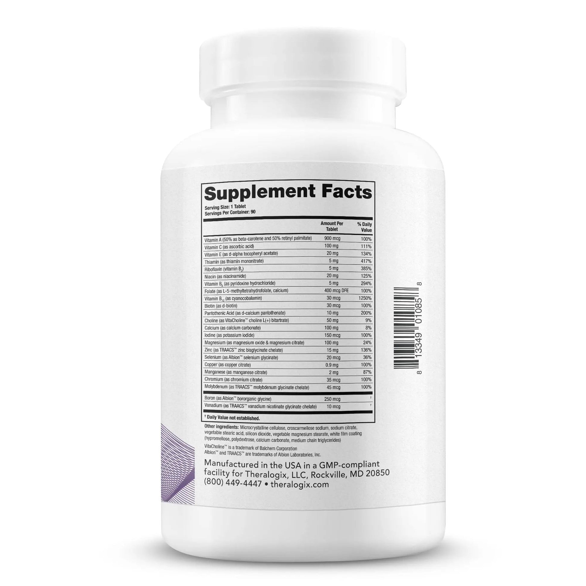 Theralogix Companion Multivitamin & Mineral Supplement - 90-Day Supply - Supplement for Women & Men Without Iron, Vitamin D TheralogixAu supplements