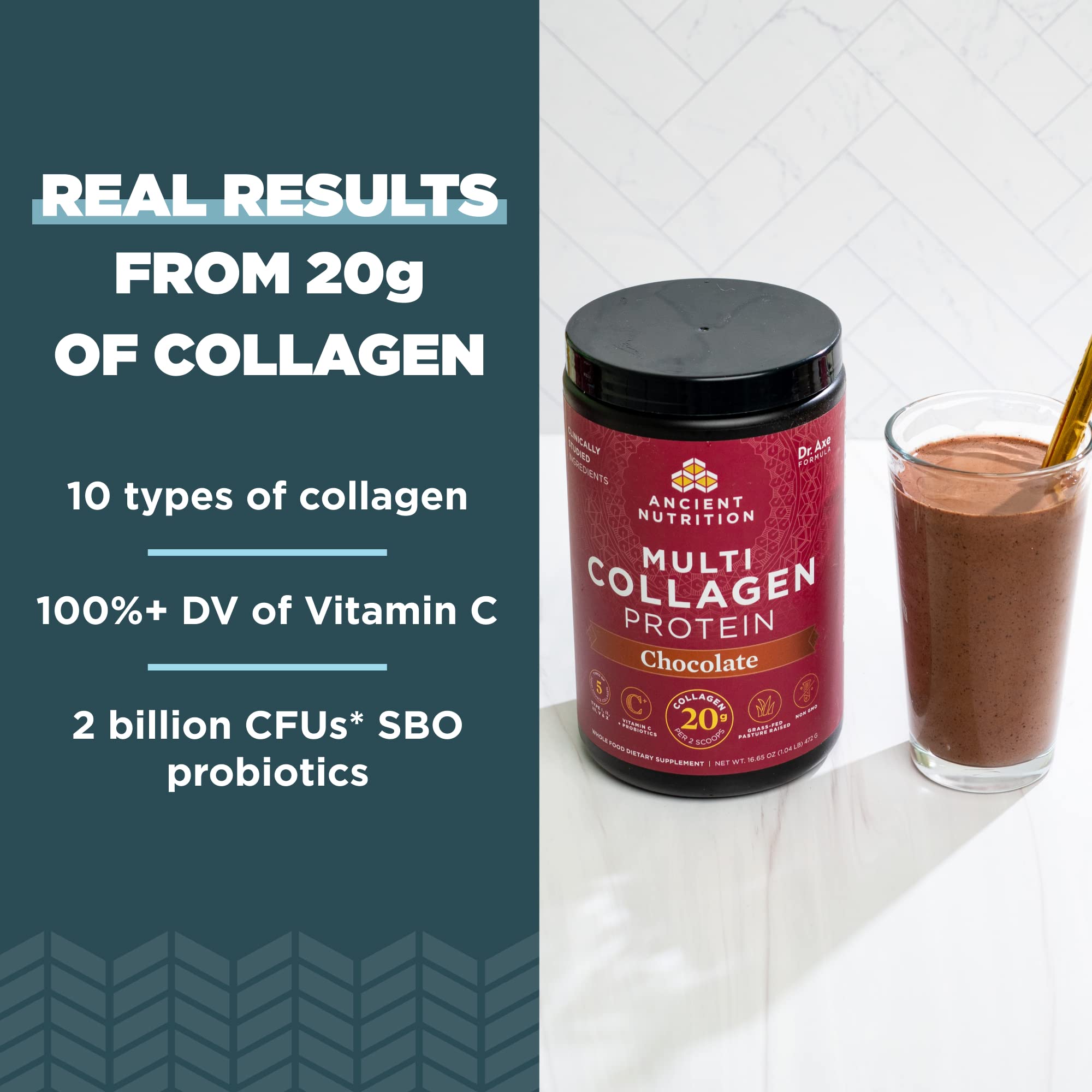Ancient Nutrition Hydrolyzed Collagen Peptides Powder with Probiotics, Chocolate Multi Collagen Protein for Women and Men with Vitamin C, 40 Servings, Supports Skin and Nails, Gut Health, 16.65oz Ancient NutritionAu supplements