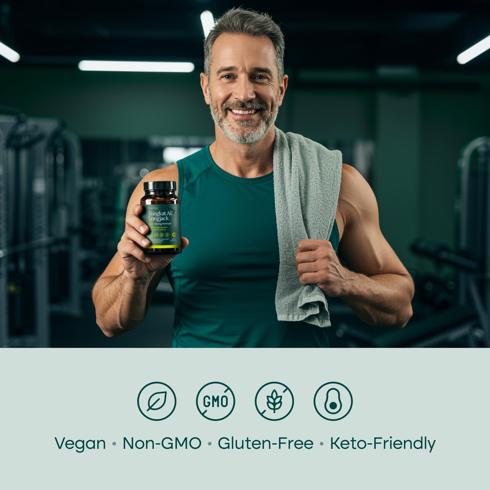 Potent Longjack - Tongkat Ali & Fadogia Agrestis Supplement for Men & Womens Energy, T Support, Lean Muscle Growth & Recovery, Hormonal Balance, Pre-Workout with Vegan NAC Liver Detox & Cleanse Etta VitaAu supplements