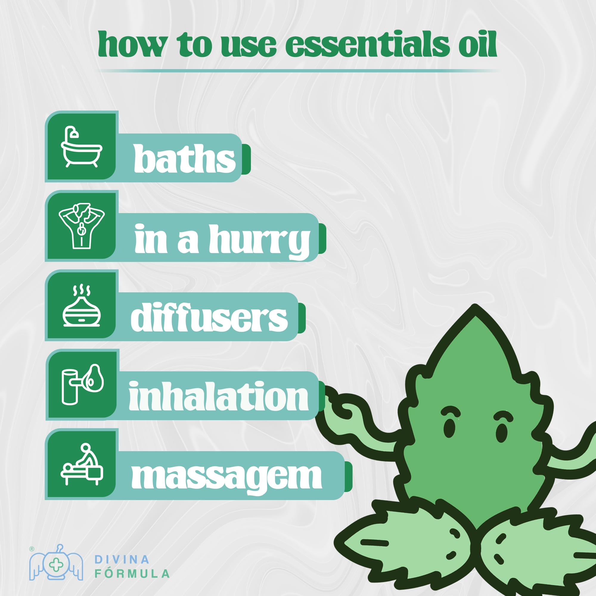 Divina Fórmula - 100% Pure Peppermint Essential Oil - Aromatherapy Oils, Essential Oils - Oil for Massage Divina FÓrmulaAu supplements
