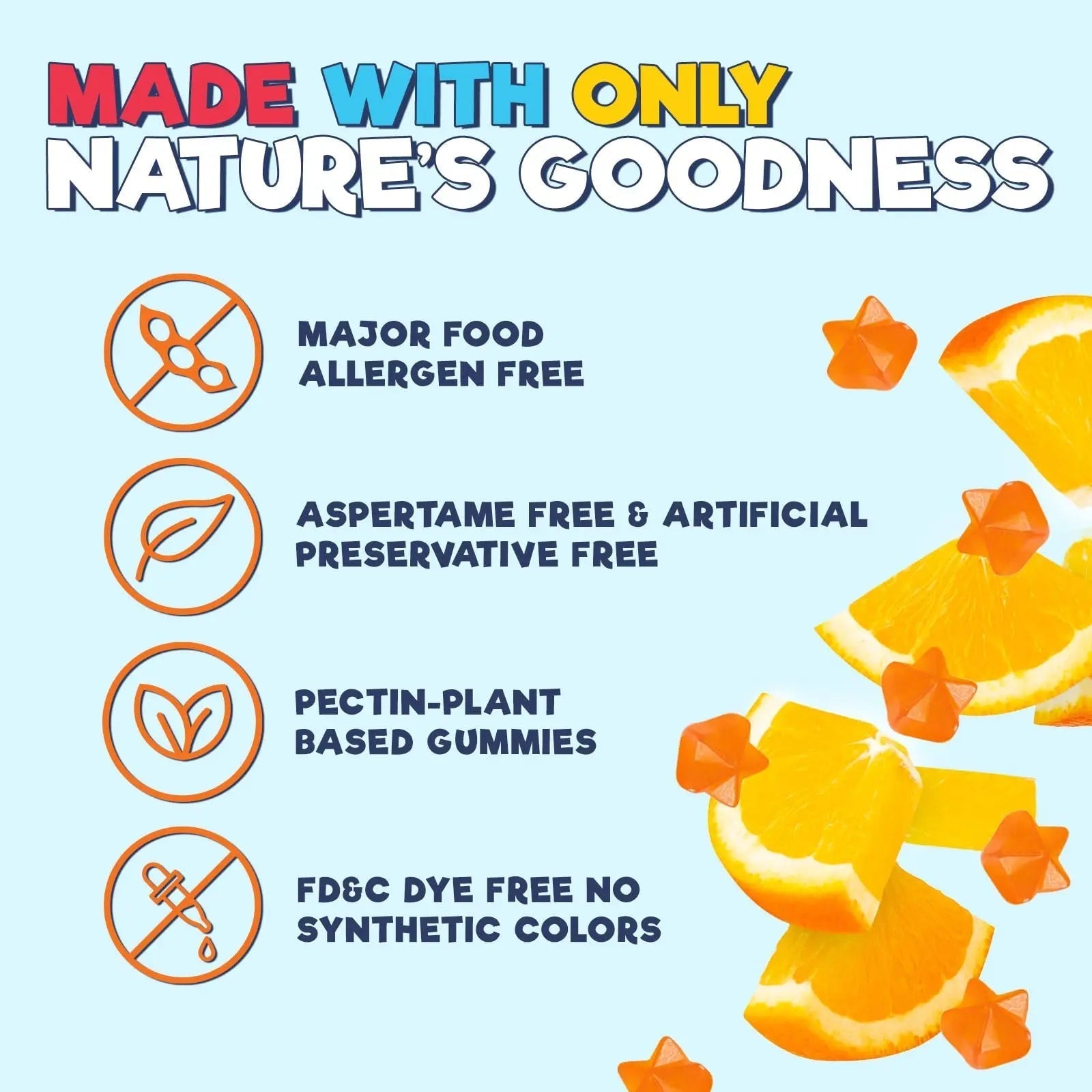 Kids Multivitamin Gummies - Improved Sugar-Free Formula - 100% Daily Folate, Kids Vitamins with Essential Vitamins A, C, D3, E, B6, B12 Nature's NutritionAu supplements