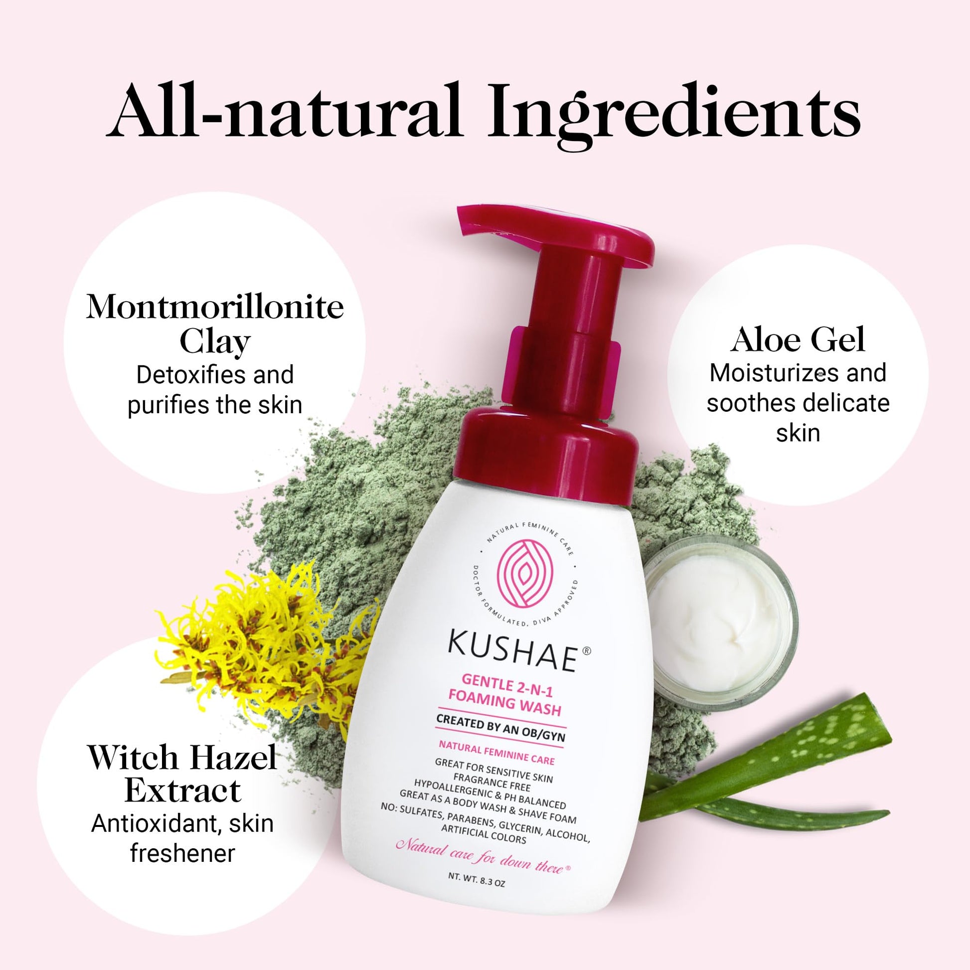 Kushae Gentle 2-in-1 Foaming Wash, pH Balance Feminine Wash for Optimal Hygiene KushaeAu supplements