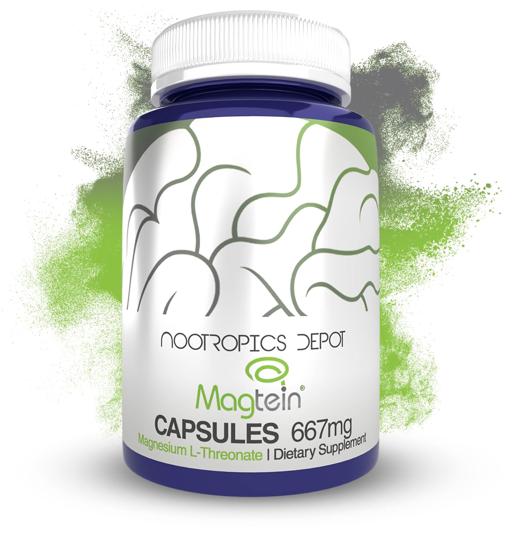 Nootropics Depot Magtein Magnesium L-Threonate Capsules | 90 Count | Mineral Supplement | Natural | Supports Mitochondrial Function | Boosts Energy and Cognitive Function Nootropics DepotAu supplements