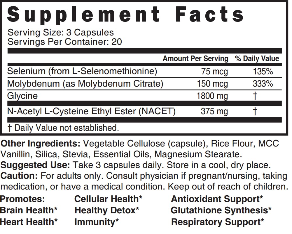 Neuro NAC Supplement 375mg Extra Strength with 1800mg Glycine - N-Acetyl Cysteine Nature's FusionsUS supplements