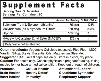 Neuro NAC Supplement 375mg Extra Strength with 1800mg Glycine - N-Acetyl Cysteine Nature's FusionsUS supplements