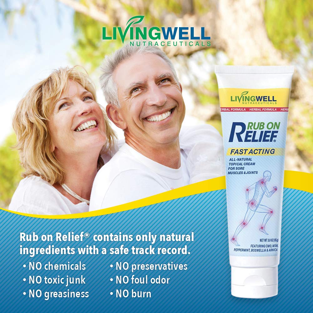 RUB ON RELIEF Fast Acting, Natural Joint and Ache Cream for Muscles, Neck, Back RUB ON RELIEFUS supplements