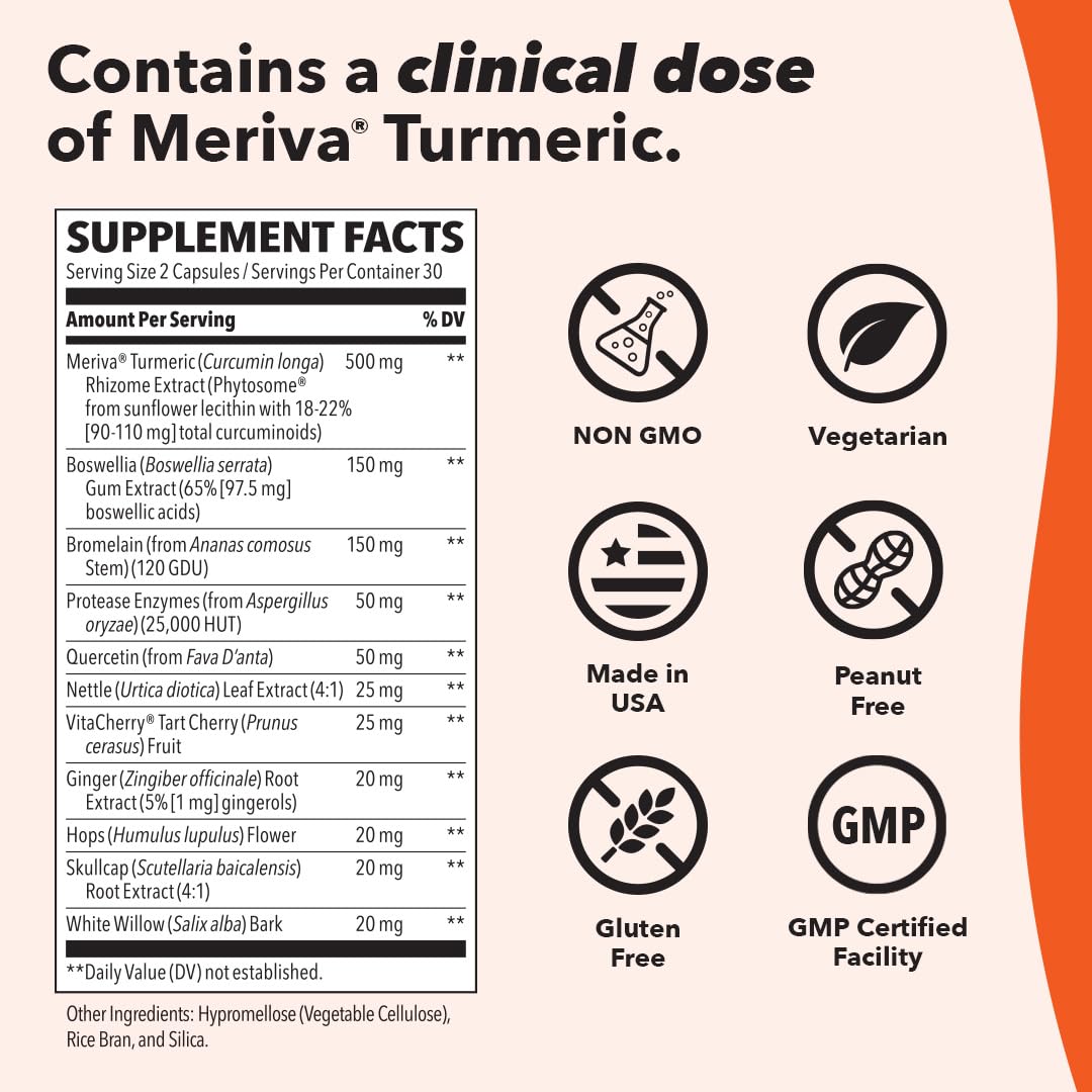 LifeSeasons Inflamma-X Joint & Tissue Support Supplement – Supports Muscle Comfort, Recovery & Flexibility – Herbal Formula with Turmeric, Bromlein, Boswellia & Protease Enzymes – 60 Capsules LifeSeasonsAu supplements