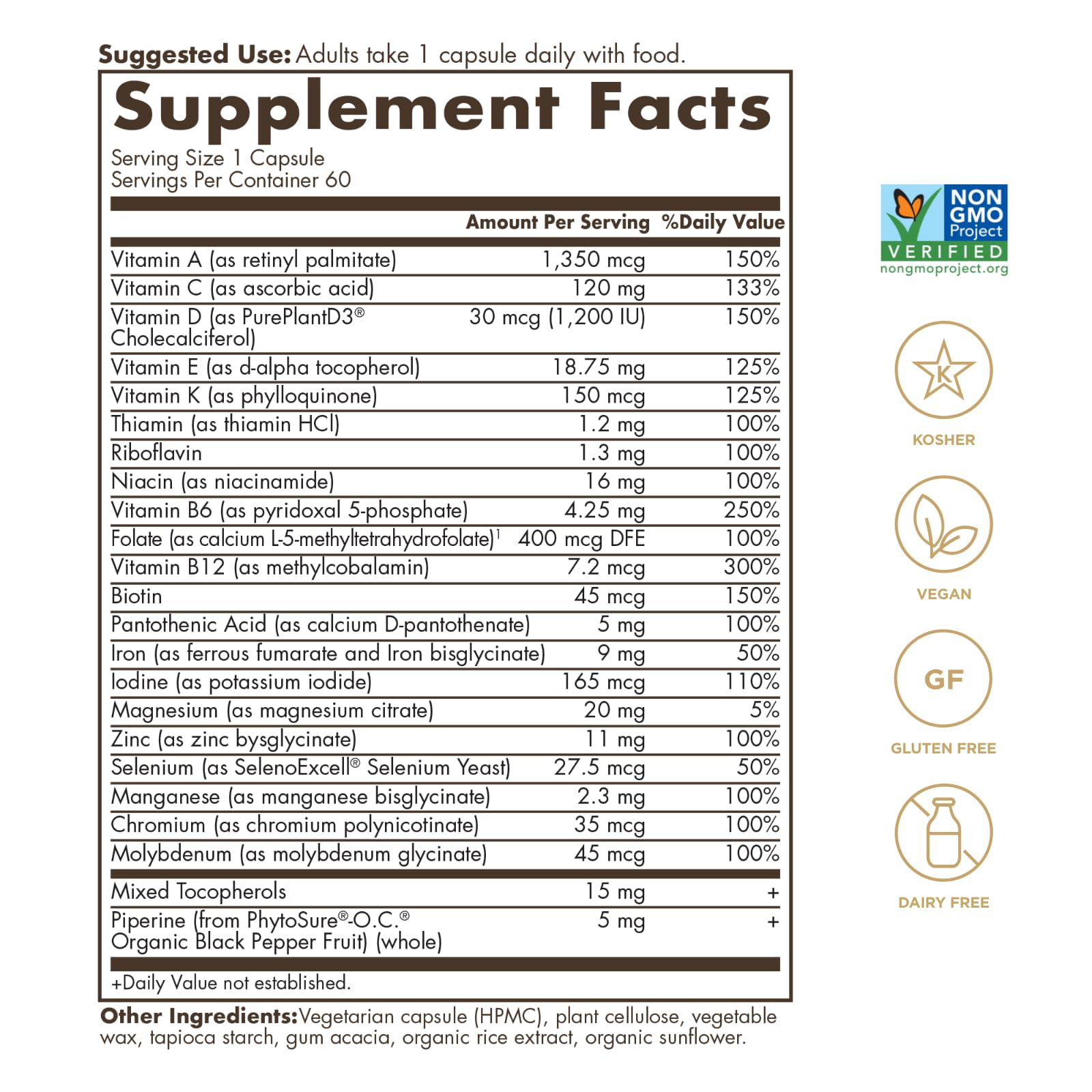 SOLGAR One a Day Women & Mens Bundle:Daily Women's Multi Whole Body Support, 60 Servings + Daily Men's Multivitamin Whole Body Support Supplement, 60 Servings SOLGARUS supplements