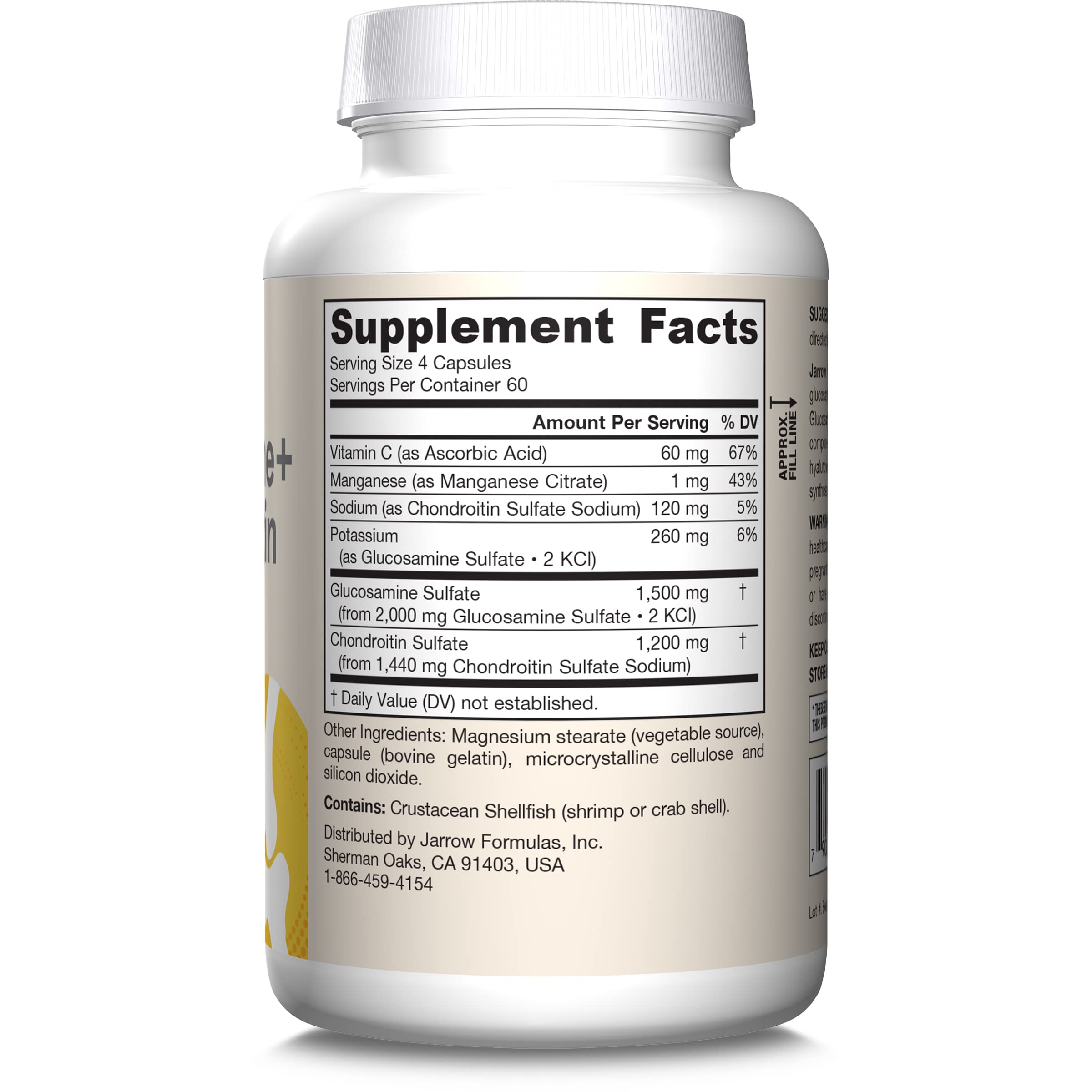 Jarrow Formulas Glucosamine + Chondroitin - 240 Capsules - Nutrient Support - Dietary Supplement for Joint Health - with Vitamin C & Manganese - 60 Servings Jarrow FormulasAu supplements