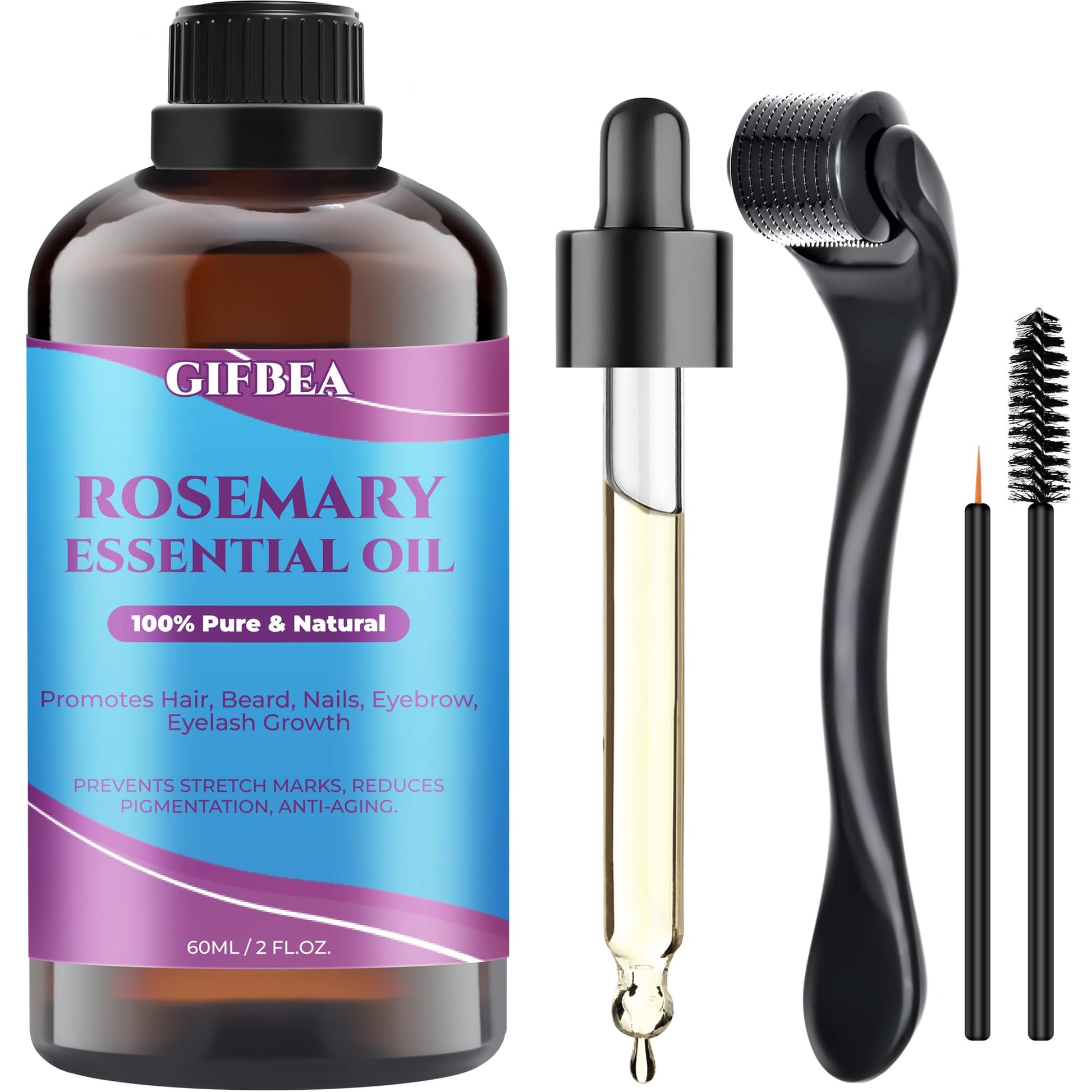 Rosemary Oil for Hair Growth,100% Pure Undiluted Light-Weight Non-Greasy Rosemary Essential Oil GIFBEAAu supplements