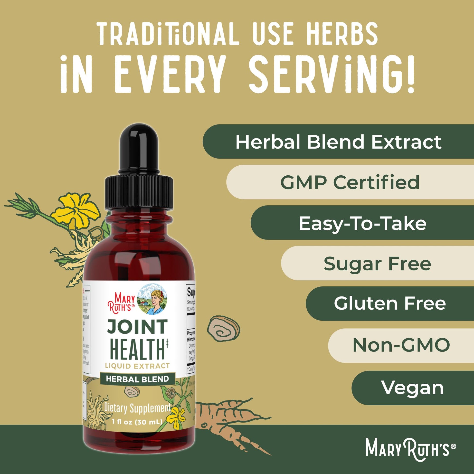 MaryRuth Organics Joint Health Liquid Drops & Vitamin K2+D3 Gummies (Peach Mango and Apricot) | Label Project Verified | Vitamins for Calcium, Joints, and Bone Support | Vegan, Non-GMO, Gluten Free MARYRUTH'SAu supplements