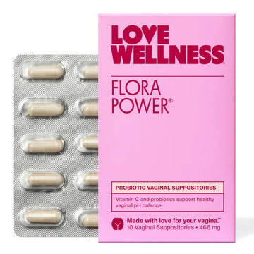 Love Wellness Flora Power | Vaginal Probiotic Suppositories with Vitamin C | Supports pH Balance & Vaginal Health | Fragrance-Free, Non-GMO & Paraben-Free | 10 Count Love WellnessUS supplements