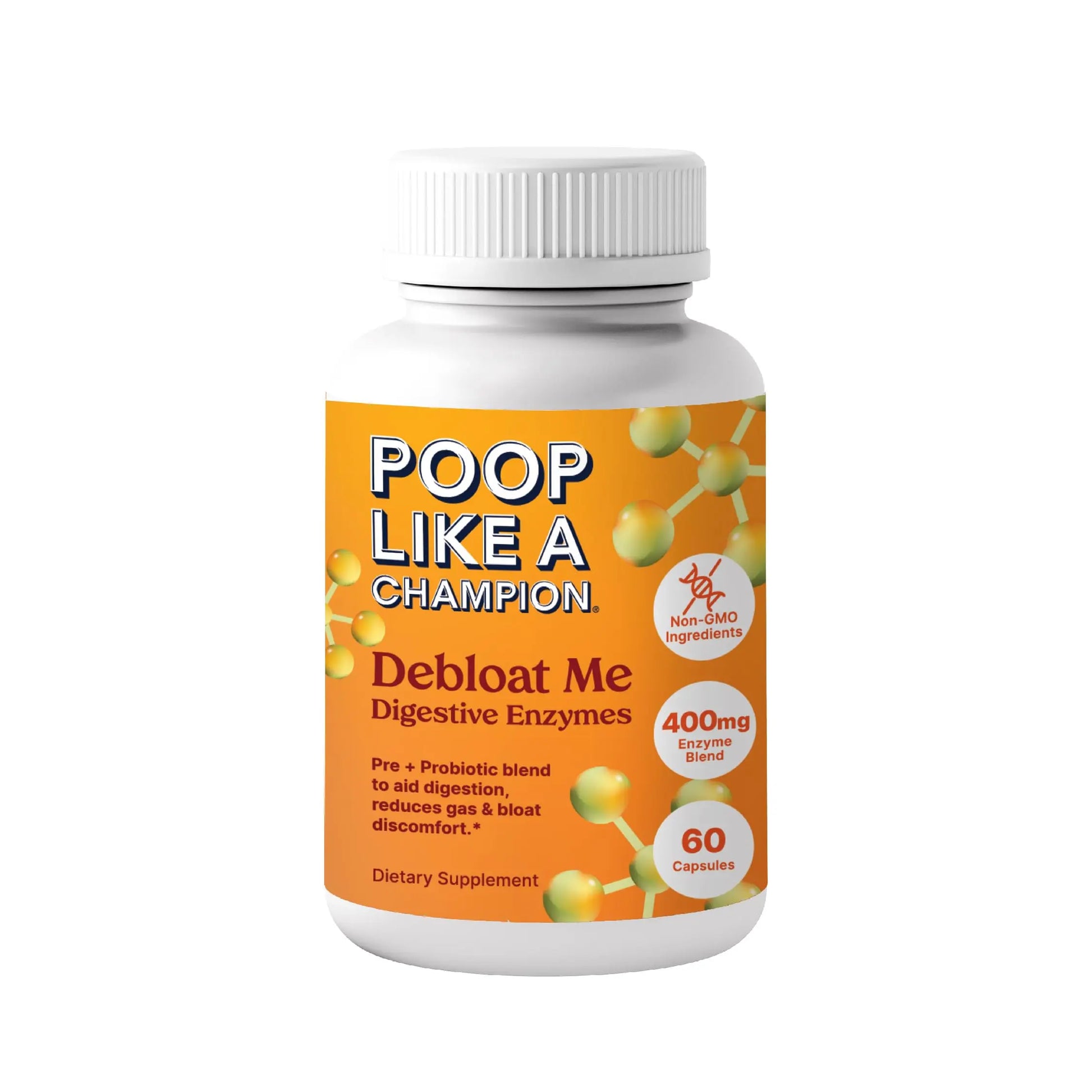 Poop Like a Champion Bloating Relief Digestive Enzymes, Probiotic Powered Capsules to Support Digestive Health and Gas Relief, 60 Capsules Poop Like a ChampionAu supplements