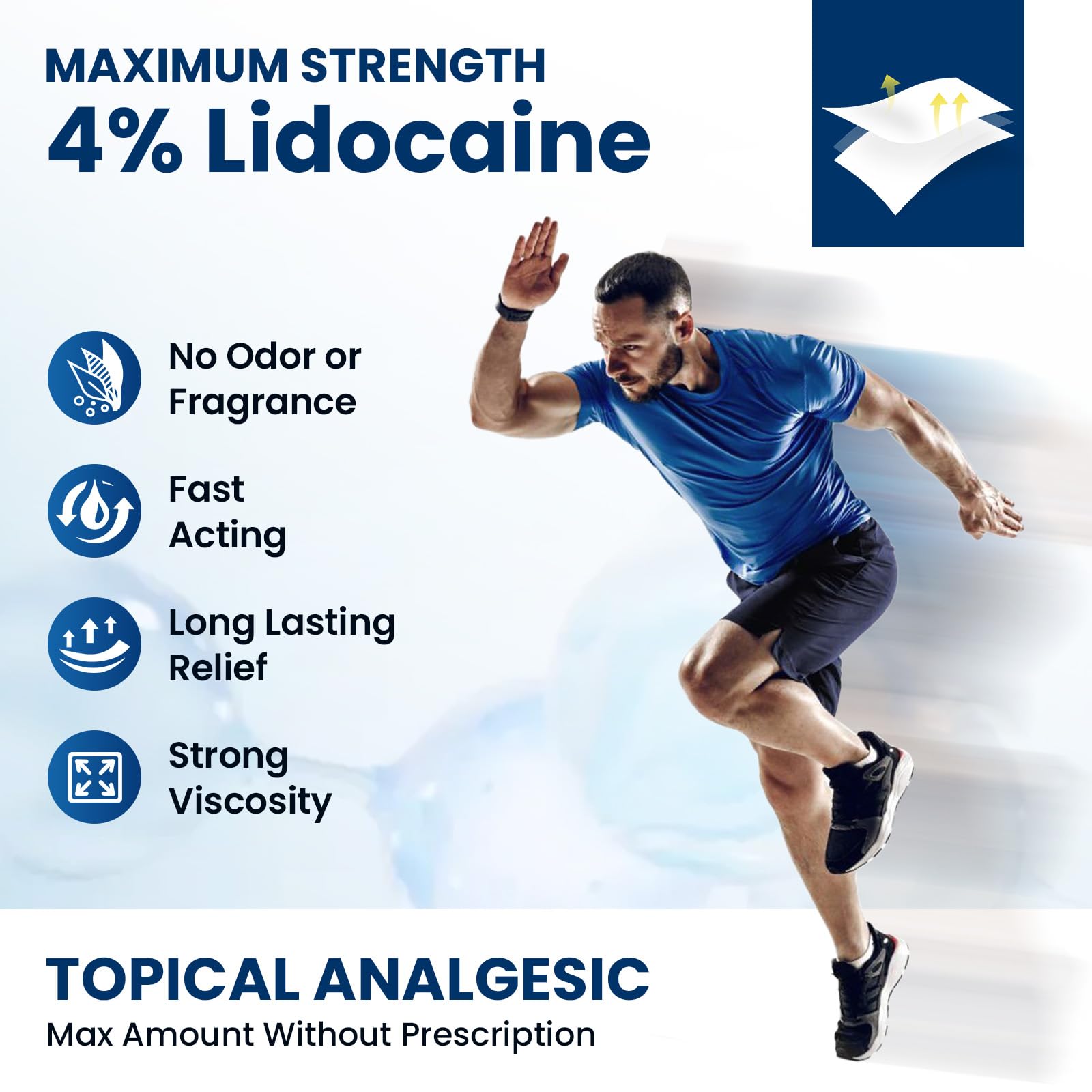 Sumifun 4% Lidocaine Pain Relief Patches 15 Counts Maximum Strength Numbing Gel Patch for Back Knee Neck Joint Ache Muscle Soreness Topical Analgesic SumifunAu supplements