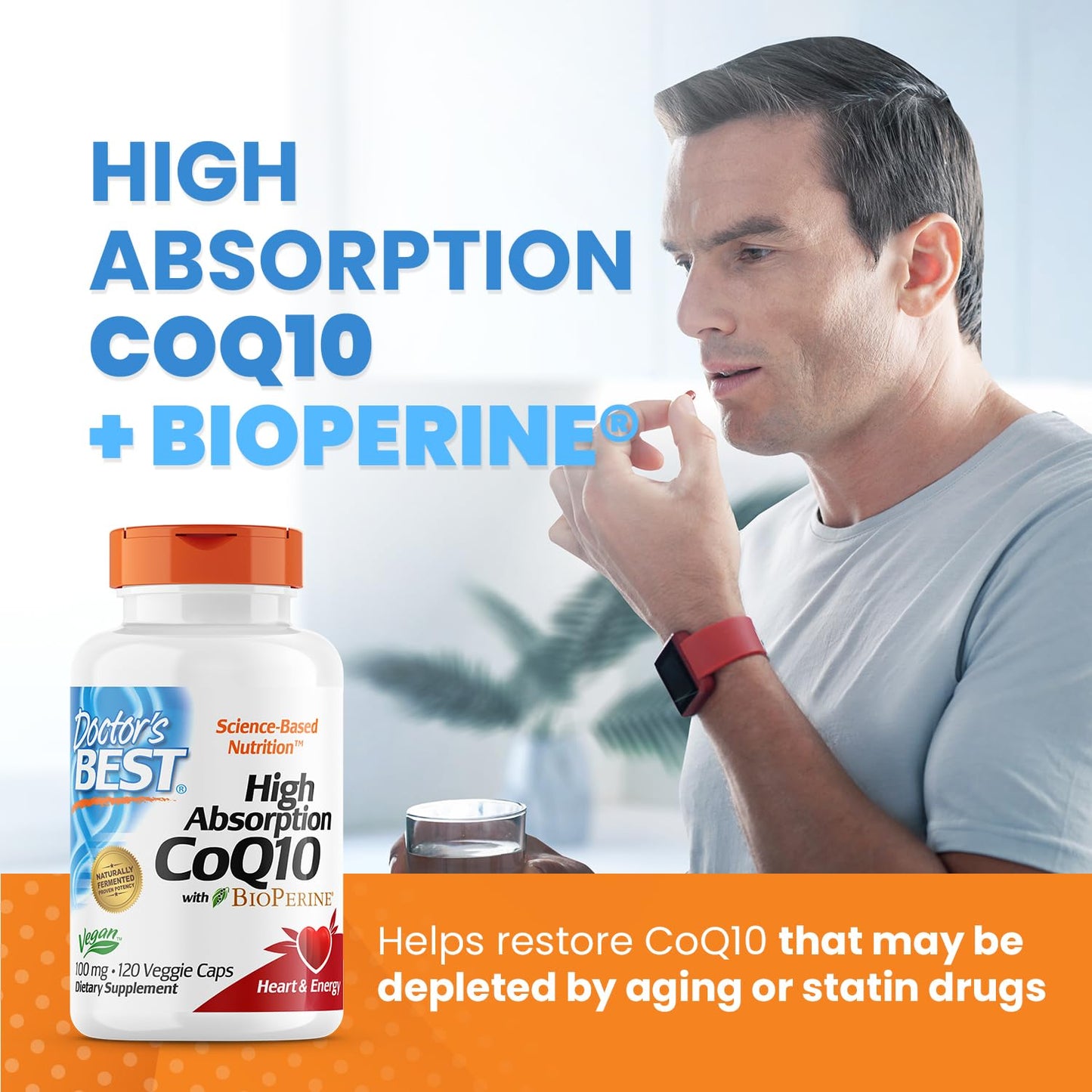 Doctor's Best High Absorption CoQ10 with Bioperine, Heart Health & Energy Production Doctor's BESTUS supplements
