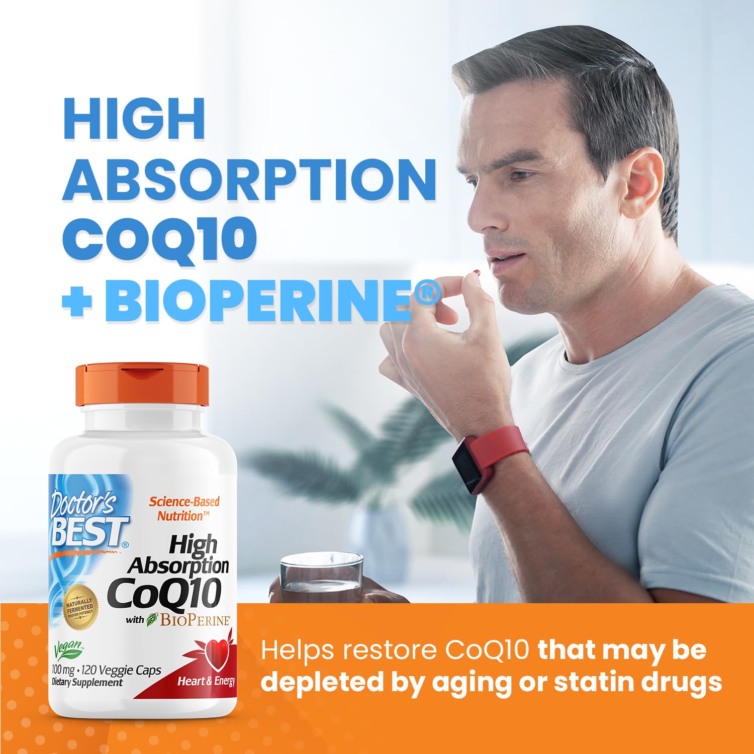 Doctor's Best High Absorption CoQ10 with Bioperine, Heart Health & Energy Production Doctor's BESTUS supplements