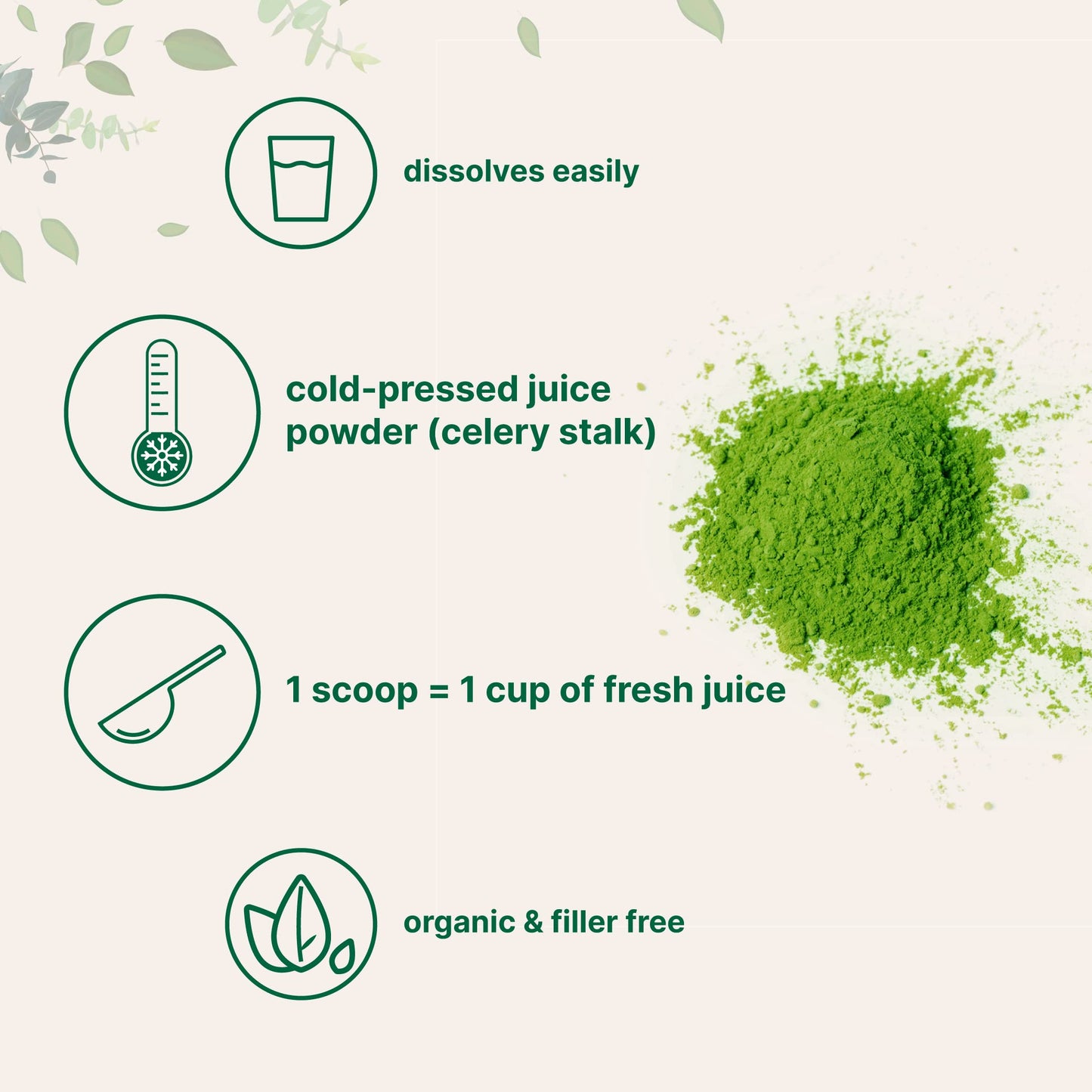 Organic Celery Juice Powder, 20 Ounce (1.25 Pound), 71 Serving, Celery Detox and Cold Micro IngredientsUS supplements