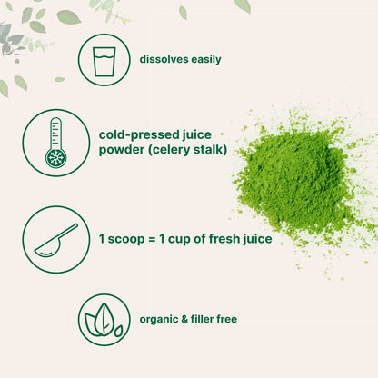 Organic Celery Juice Powder, 20 Ounce (1.25 Pound), 71 Serving, Celery Detox and Cold Micro IngredientsUS supplements