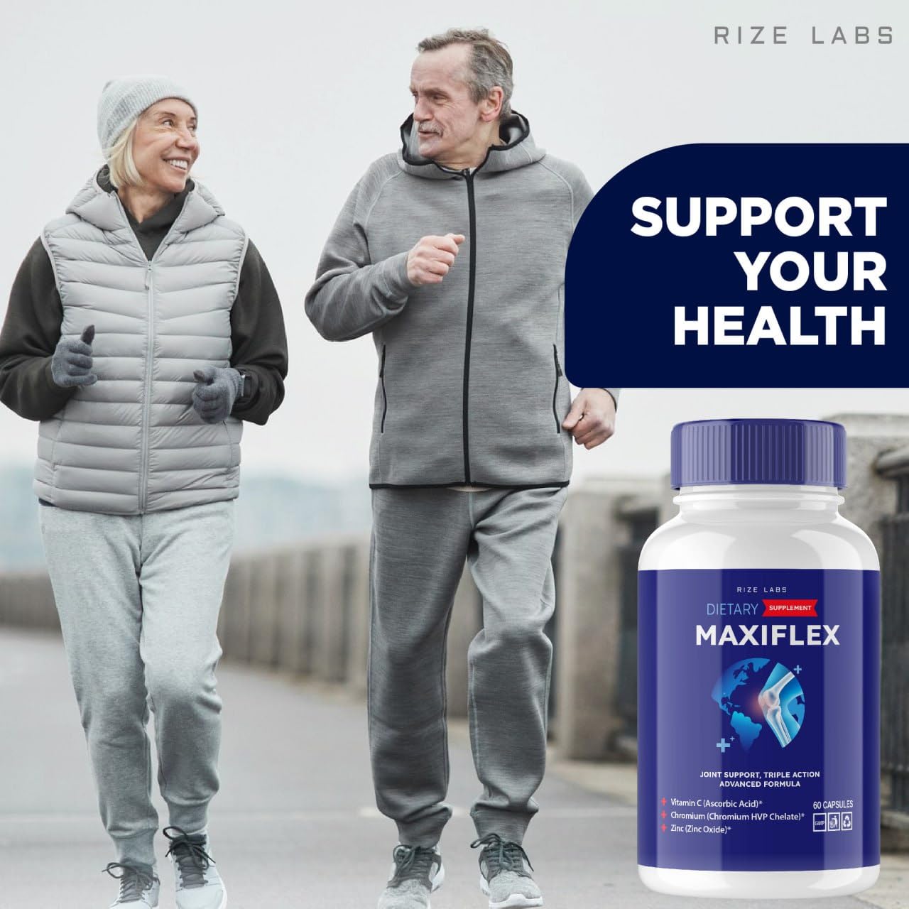 rize labs - Maxi Flex All Natural Suppplement, Capsules for Joint Support, Pills for Mobility and Flexibility, Advanced Formula Supplement, Triple Action (300 Capsules) rize labsAu supplements
