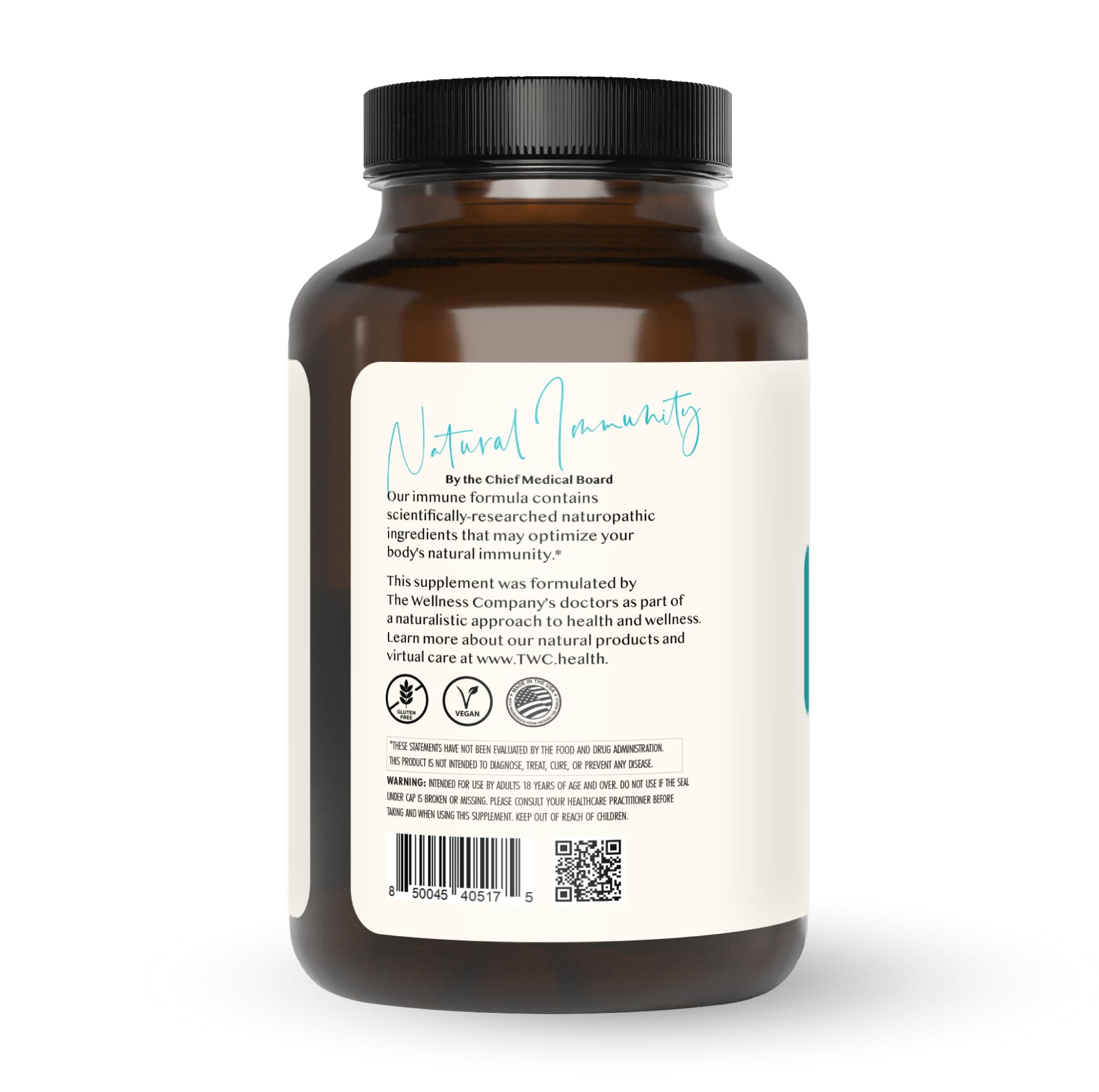 Natural Immunity - Botanical Immune Boost, Targeted Nutrients, T-Cell Support - Oregano, Reishi, Zinc, Vitamin C, Quercetin | 120 (2 Month Supply) The Wellness CompanyAu supplements