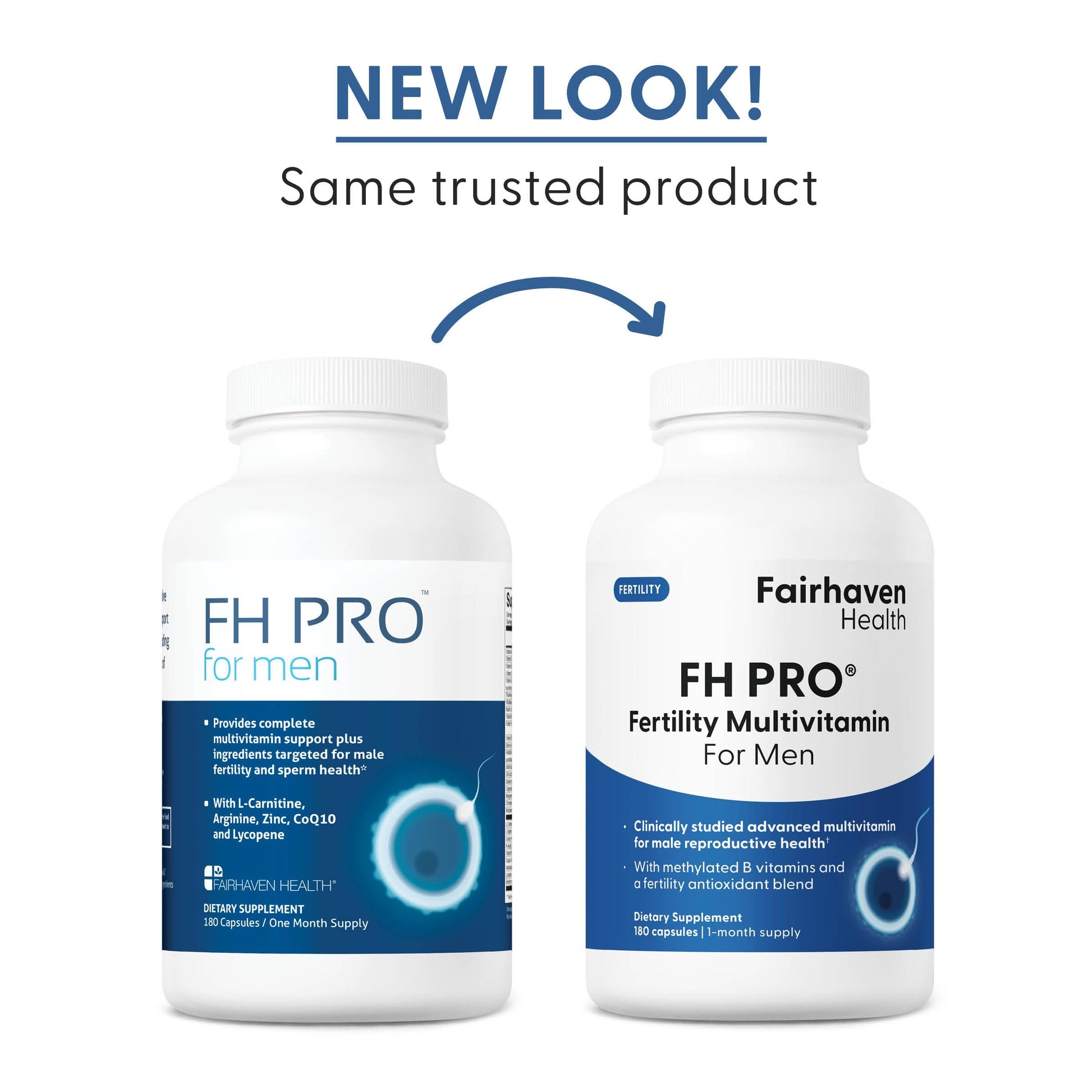 Fairhaven Health FH Pro for Men | Clinically Studied Premium Prenatal Fertility Supplements for Men | Male Fertility Supplements | Count and Motility Support Pre-Conception for Him | 180 Capsules Fairhaven HealthAu supplements
