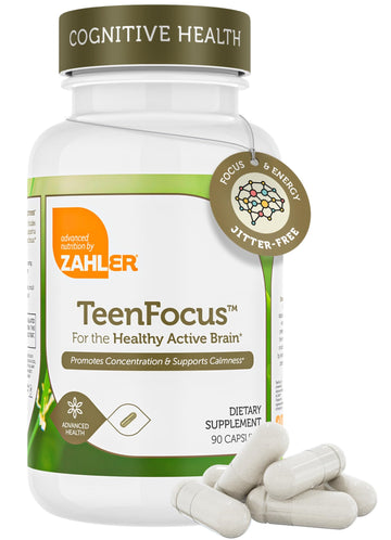 Zahler TeenFocus, Advanced Formula for Improved Focus & Concentration, Certified Kosher, 90 Capsules ZahlerAu supplements