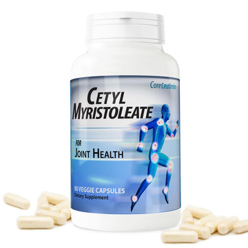 CoreCeutimin Cetyl Myristoleate - Omega 5 Fatty Acid - Ultra Support for Relief from Joint Discomfort and Stiffness - Also Includes Glucosamine, MSM & Hyaluronic Acid - 80 Capsules CoreCeutiminAu supplements
