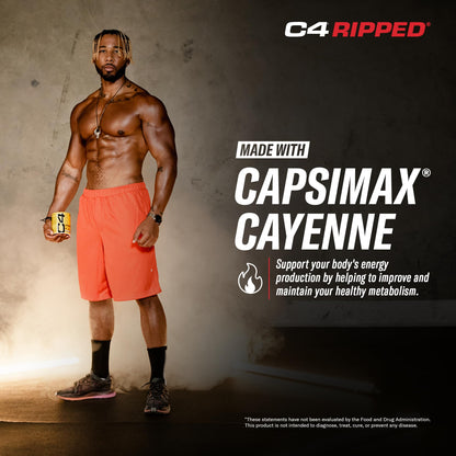 Cellucor C4 Ripped Pre Workout Powder ICY Blue Razz | Creatine Free + Sugar Free CellucorUS supplements