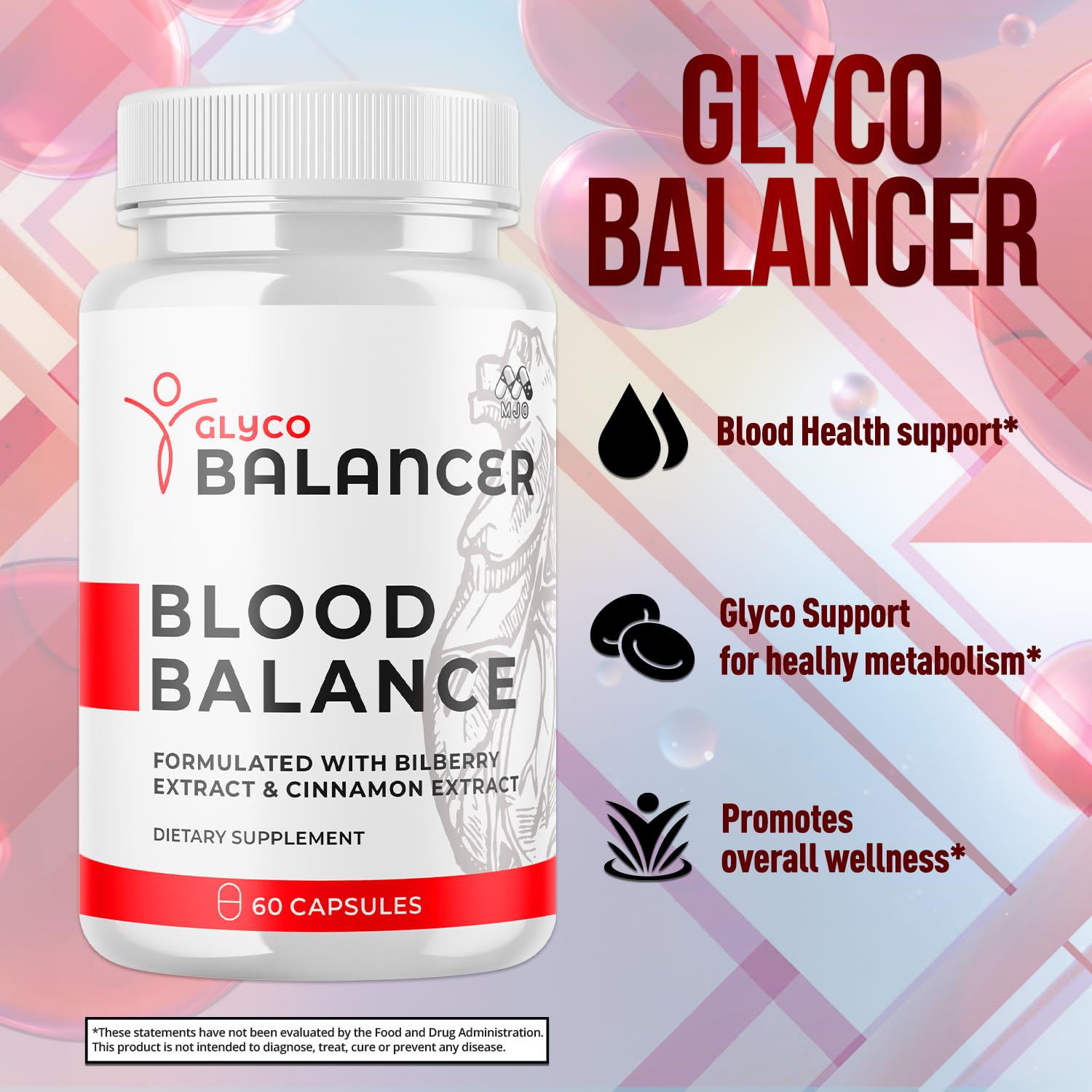 (2 Pack) Glyco Balancer Capsules, Official GlycoBalancer Health Support Pills with All Natural Ingredients, Glyco Balancer Advanced Health Support with Premium Vitamins for Women & Men (120 Capsules) MJOAu supplements