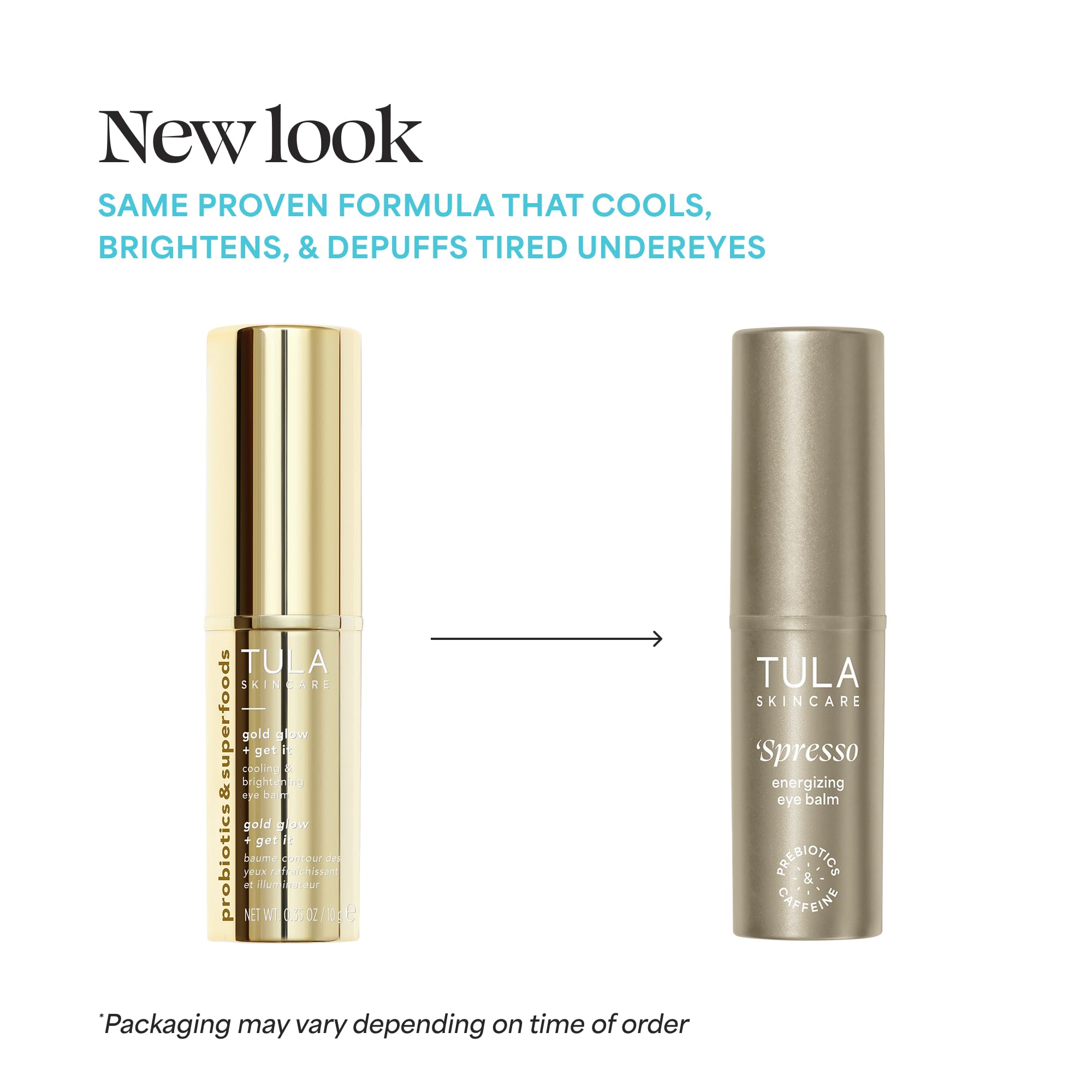 TULA Skin Care ‘Spresso Energizing Eye Balm, Gold Glow - Energizing & Hydrating Caffeine Under Eye Treatment for Dark Circles, Portable and Perfect to Use On-the-go, 0.35 oz. TULAAu supplements