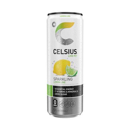 CELSIUS Sparkling Lemon Lime, Functional Essential Energy Drink, 12 Fl Oz (Pack of 12) CELSIUSUS supplements