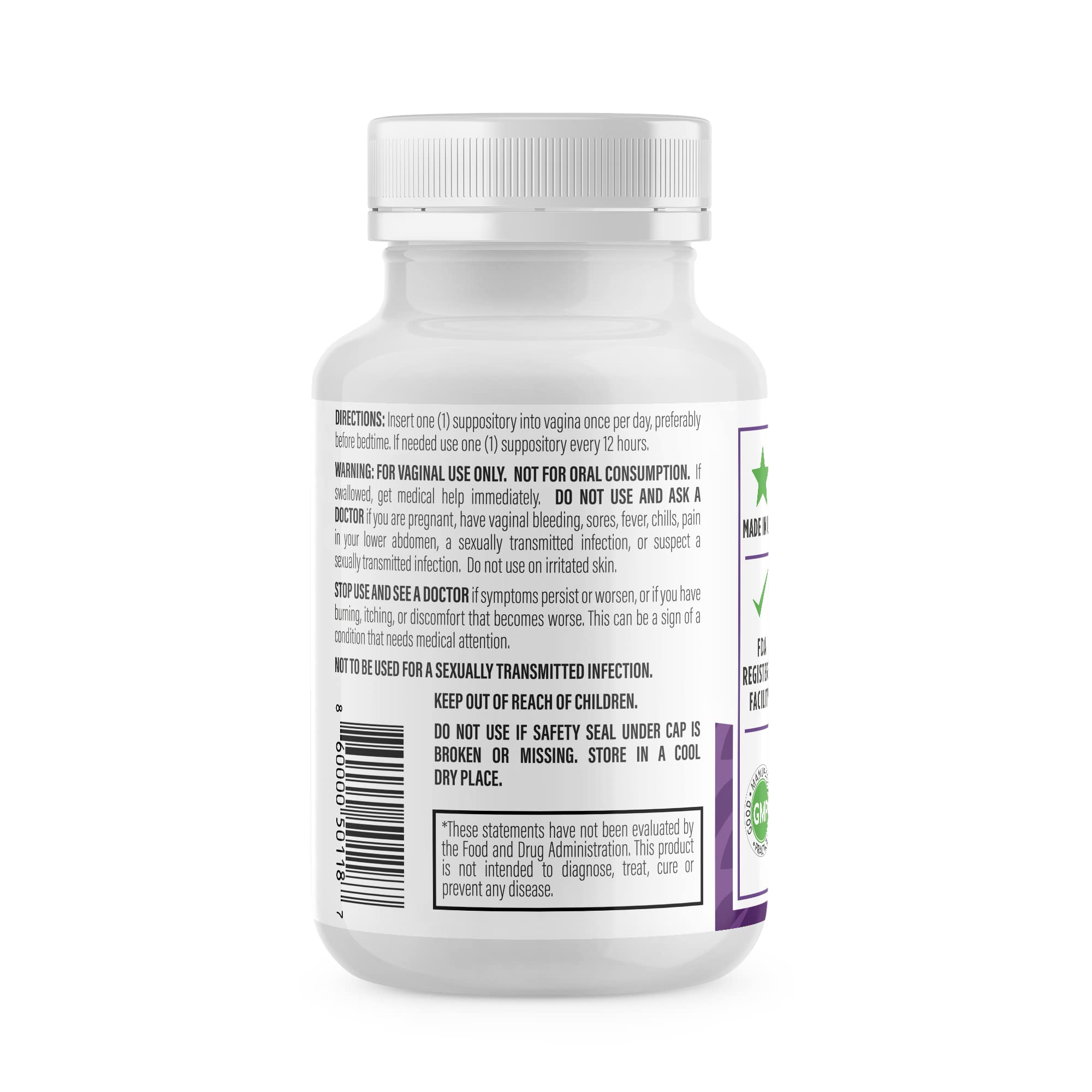 NewLife Naturals - Boric Acid Suppositories for Women pH Balance Pills - 600mg - Feminine Care NewLife NaturalsAu supplements