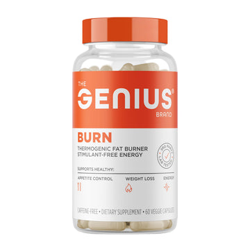 Genius Thermogenic Fat Burner, 60 Diet Veggie Pills - Weight Loss & Metabolism Supplement, Appetite Suppressant & Energy Booster - Caffeine-Free Nootropic Focus & Brain Boost - Ashwagandha & TeaCrine The Genius BrandAu supplements